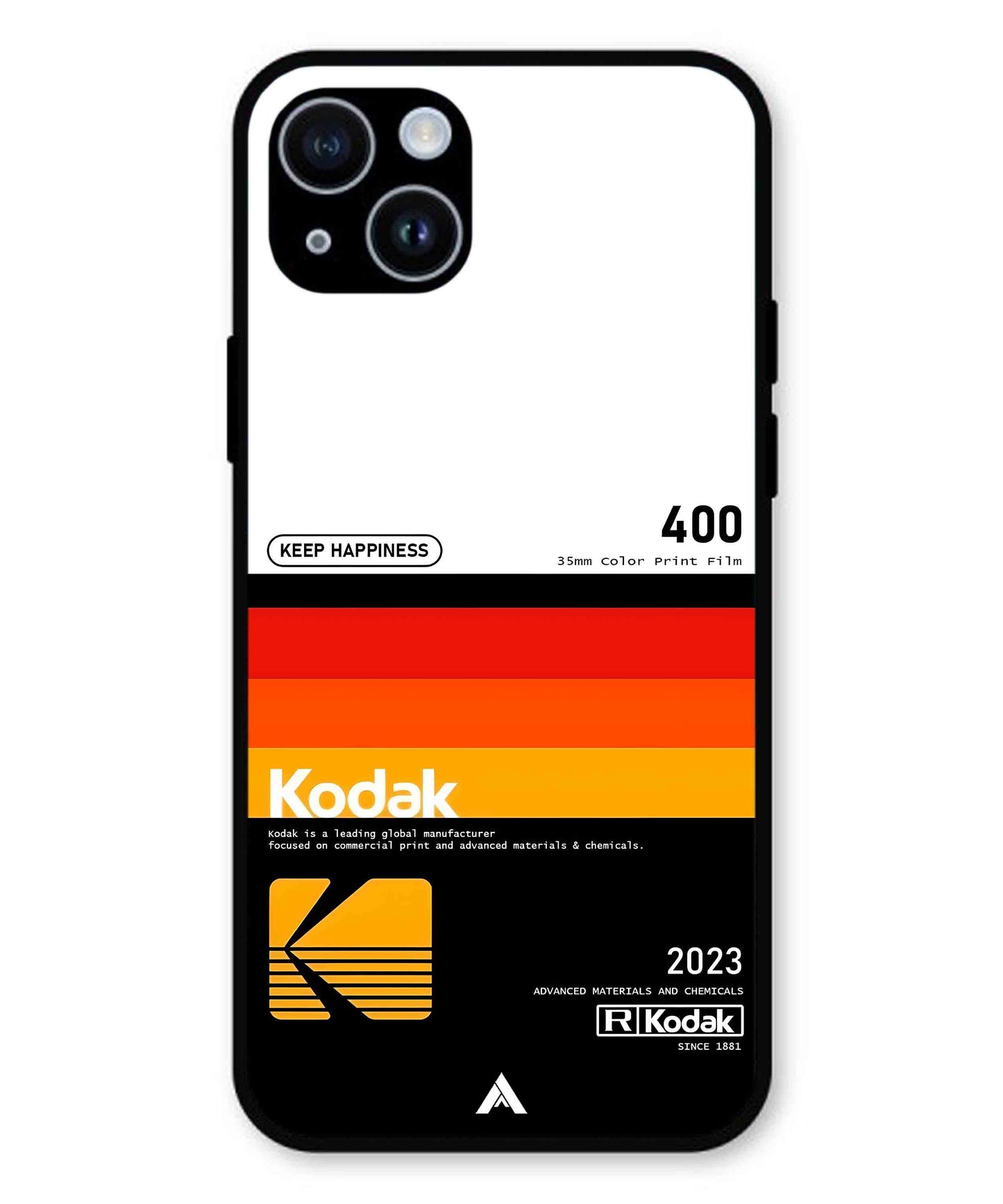 Kodak 400 Aesthetic Metal Back Cover Phone Case for iPhone 15 Plus