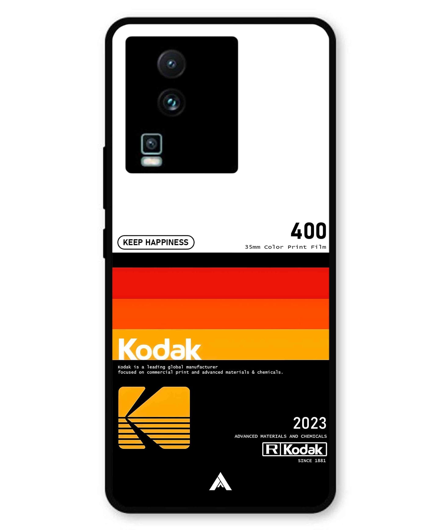 Kodak 400 Aesthetic Metal Back Cover Phone Case for iQOO Neo 7 Pro