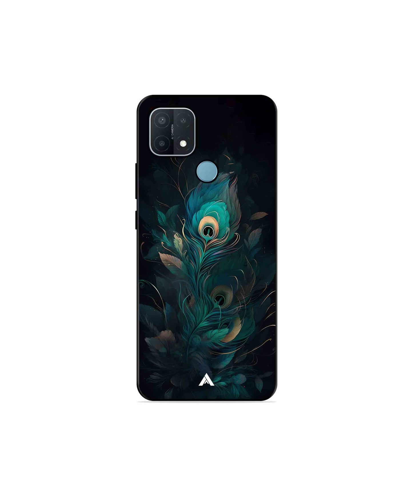 Krishna Mor Punkh Metal Back Cover Phone Case for OPPO A15