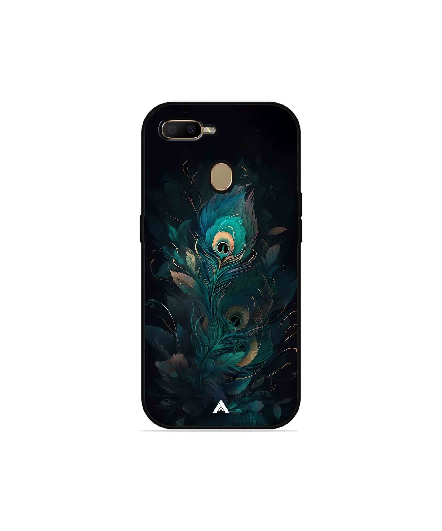 Krishna Mor Punkh Metal Back Cover Phone Case for Oppo A12