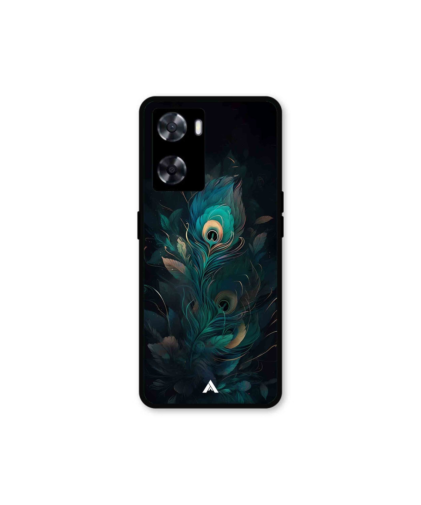 Krishna Mor Punkh Metal Back Cover Phone Case for Oppo A57