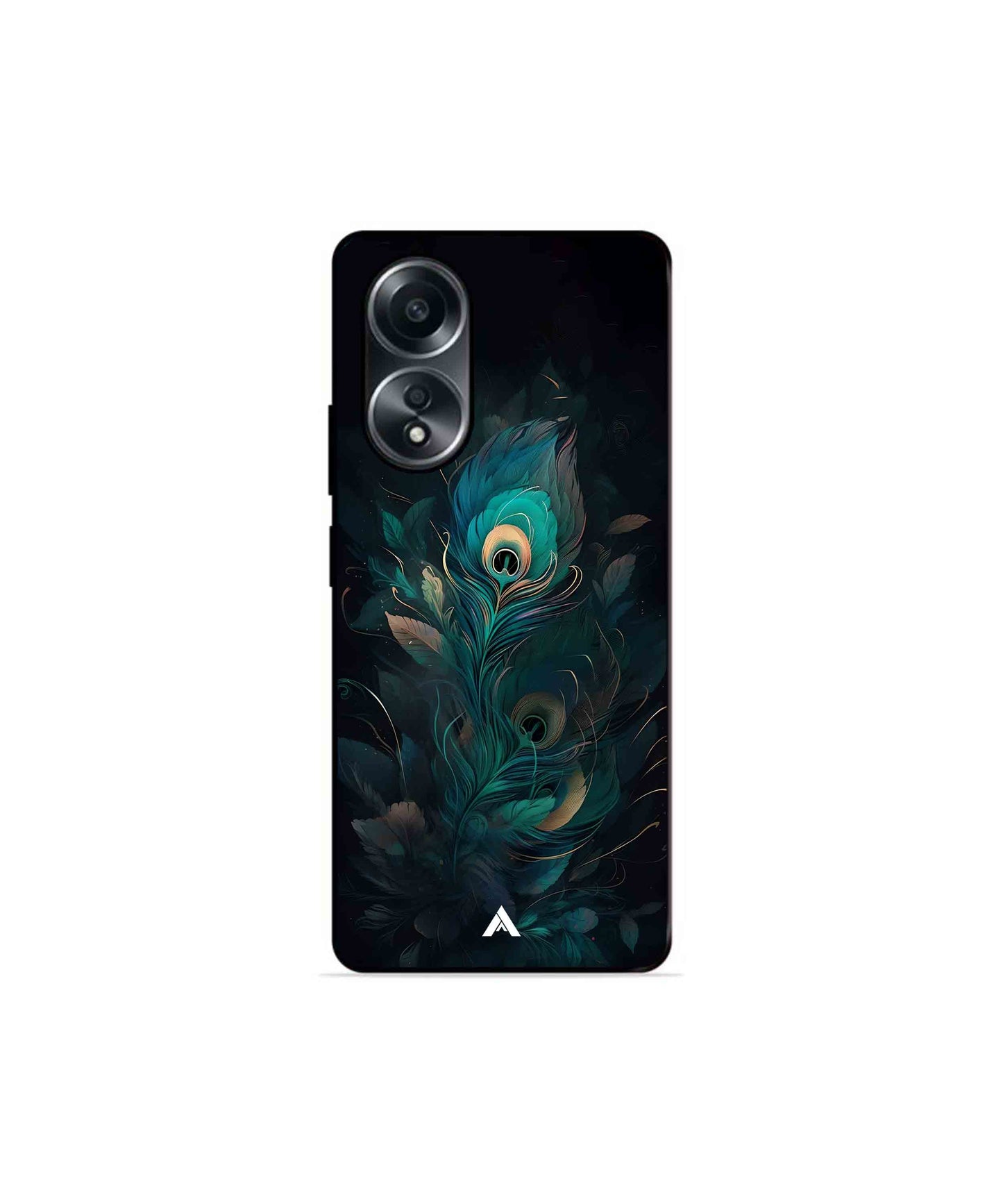 Krishna Mor Punkh Metal Back Cover Phone Case for Oppo A58