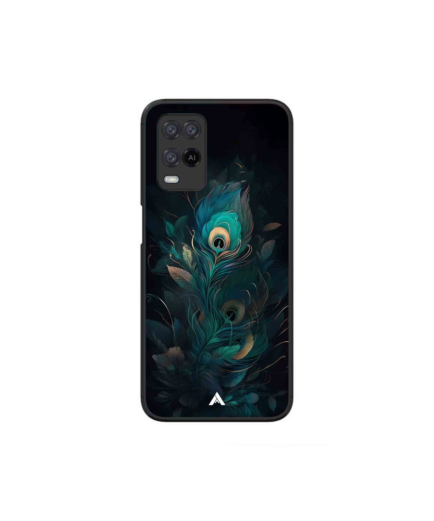 Krishna Mor Punkh Metal Back Cover Phone Case for Oppo A74