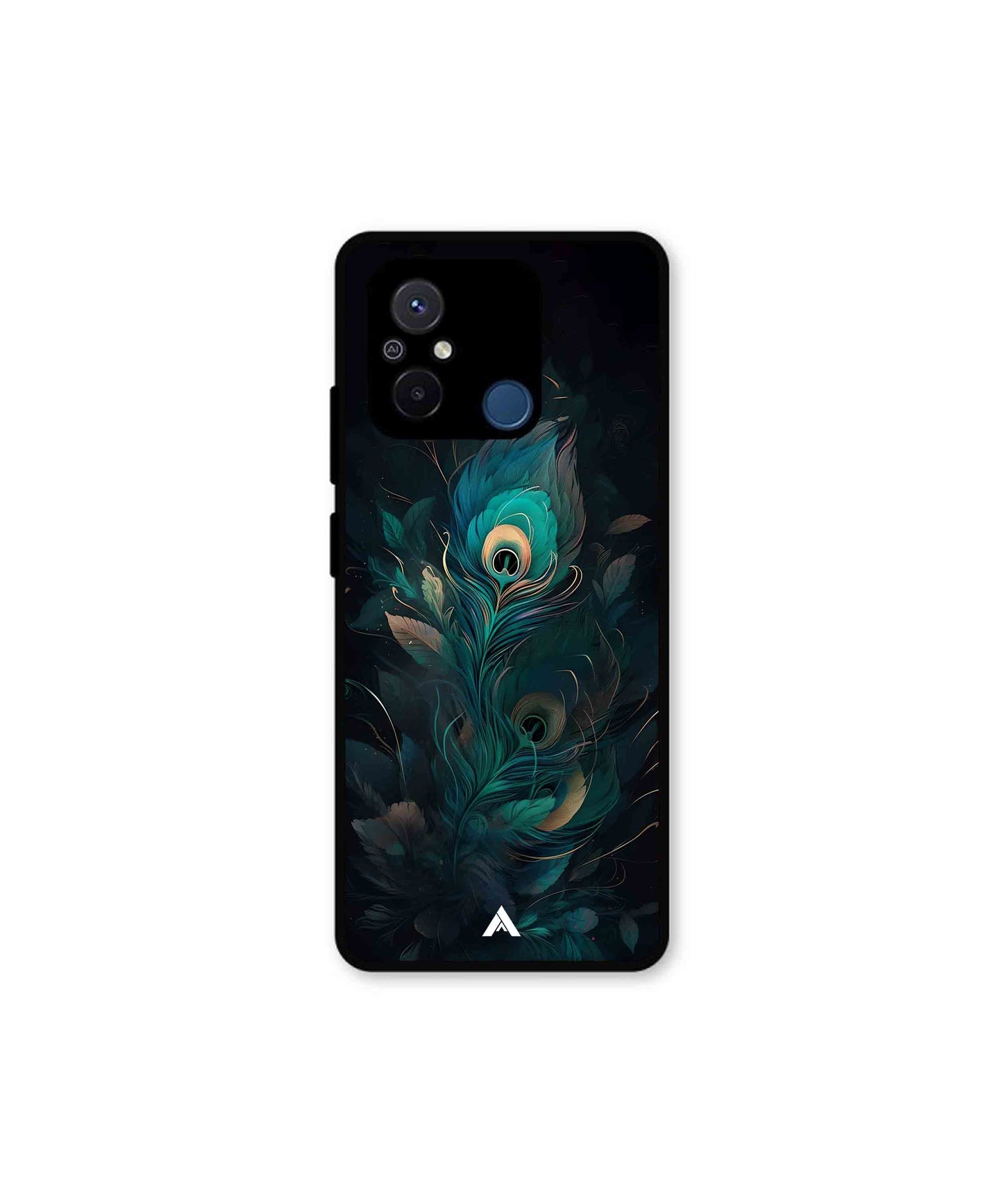Krishna Mor Punkh Metal Back Cover Phone Case for Poco C55