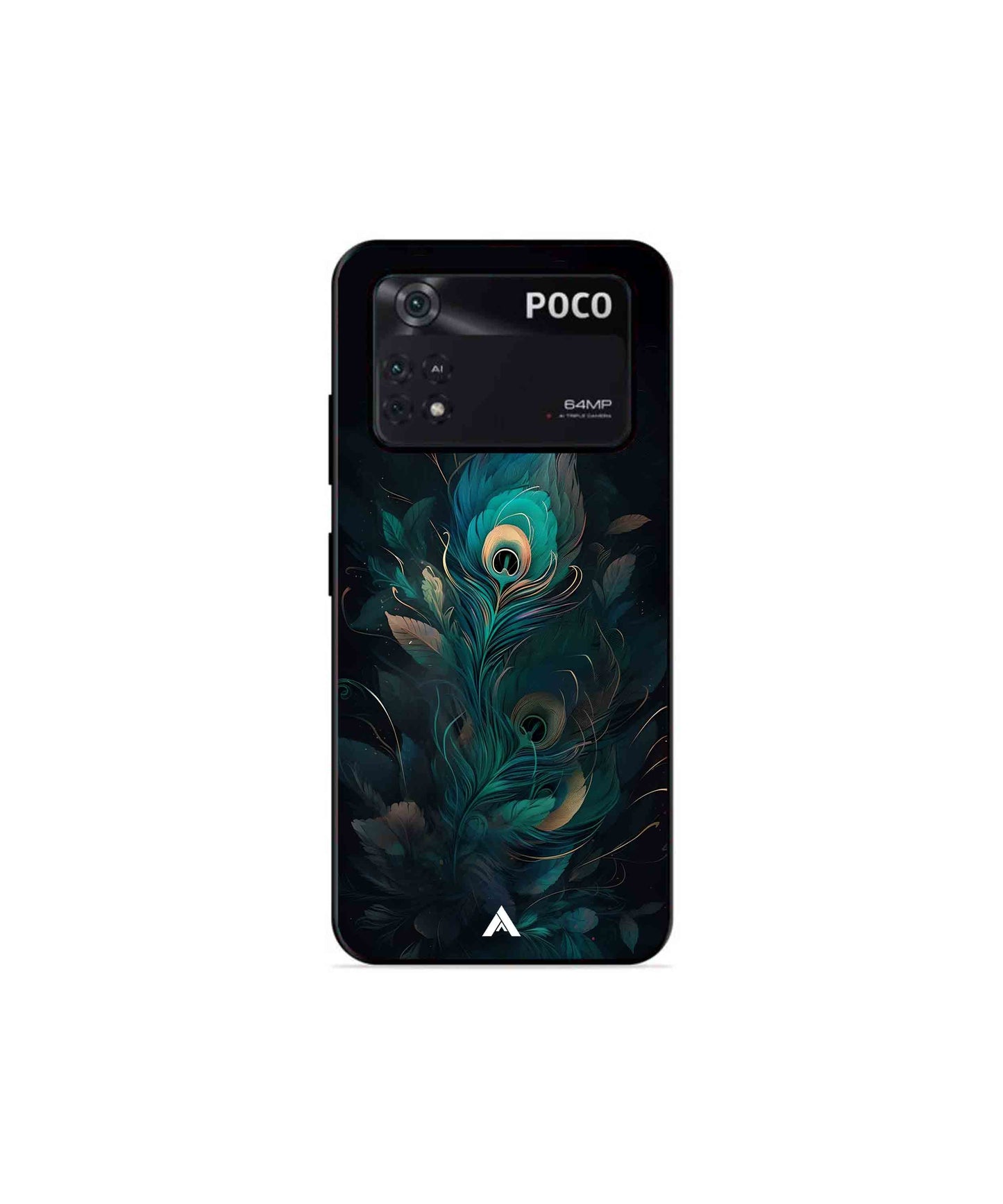 Krishna Mor Punkh Metal Back Cover Phone Case for Poco X4 Pro