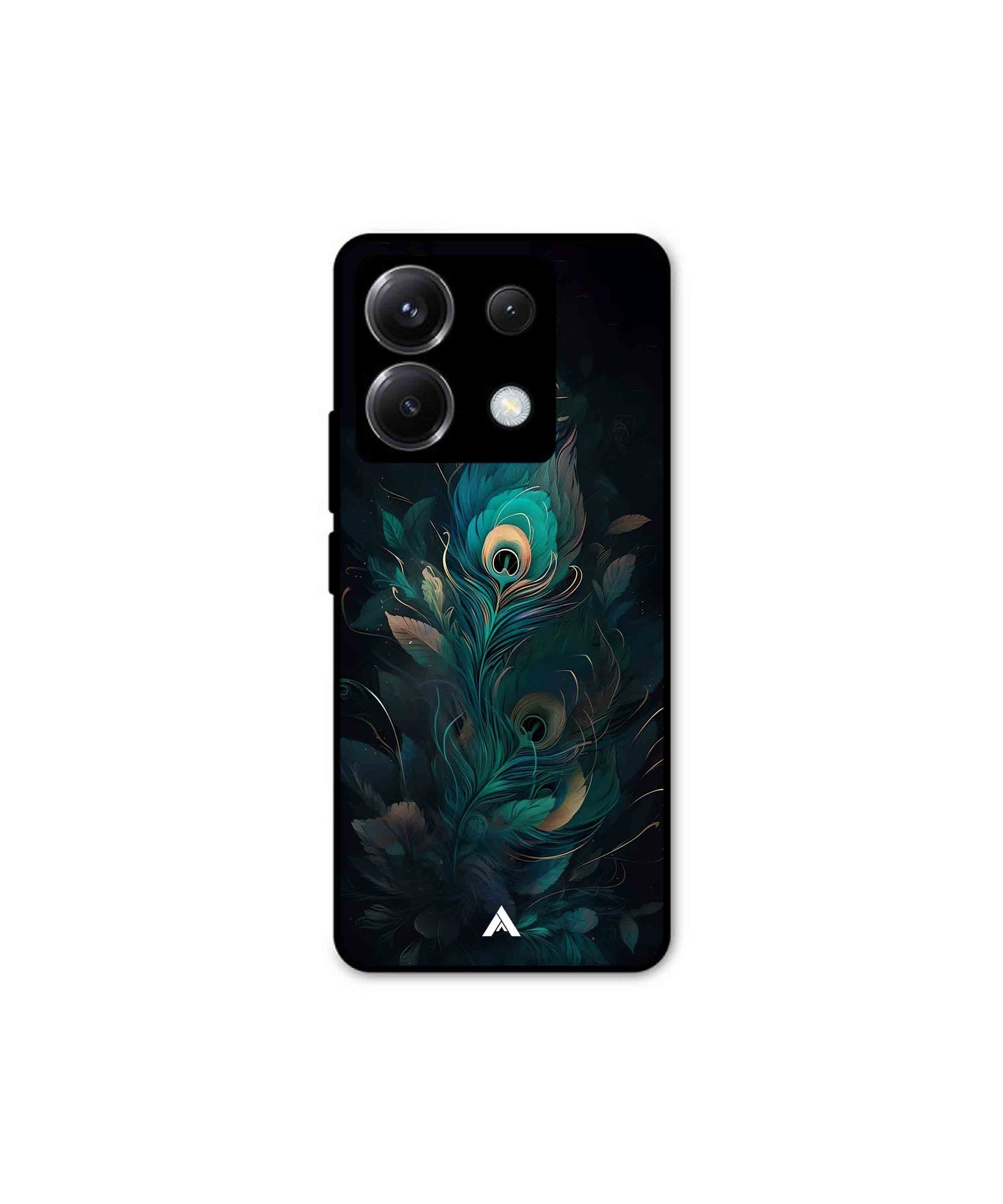 Krishna Mor Punkh Metal Back Cover Phone Case for Poco X6