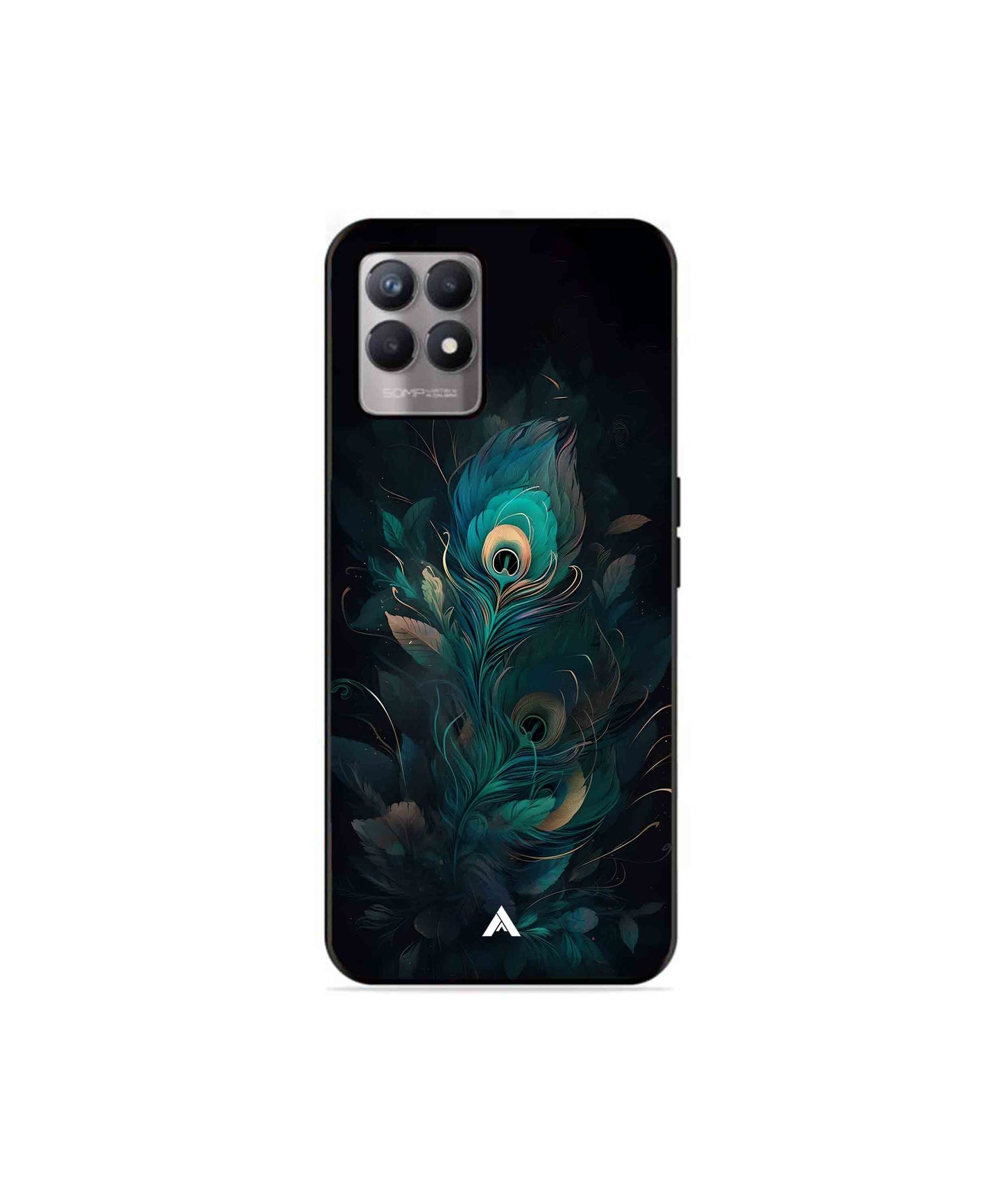Krishna Mor Punkh Metal Back Cover Phone Case for Realme 8 Pro