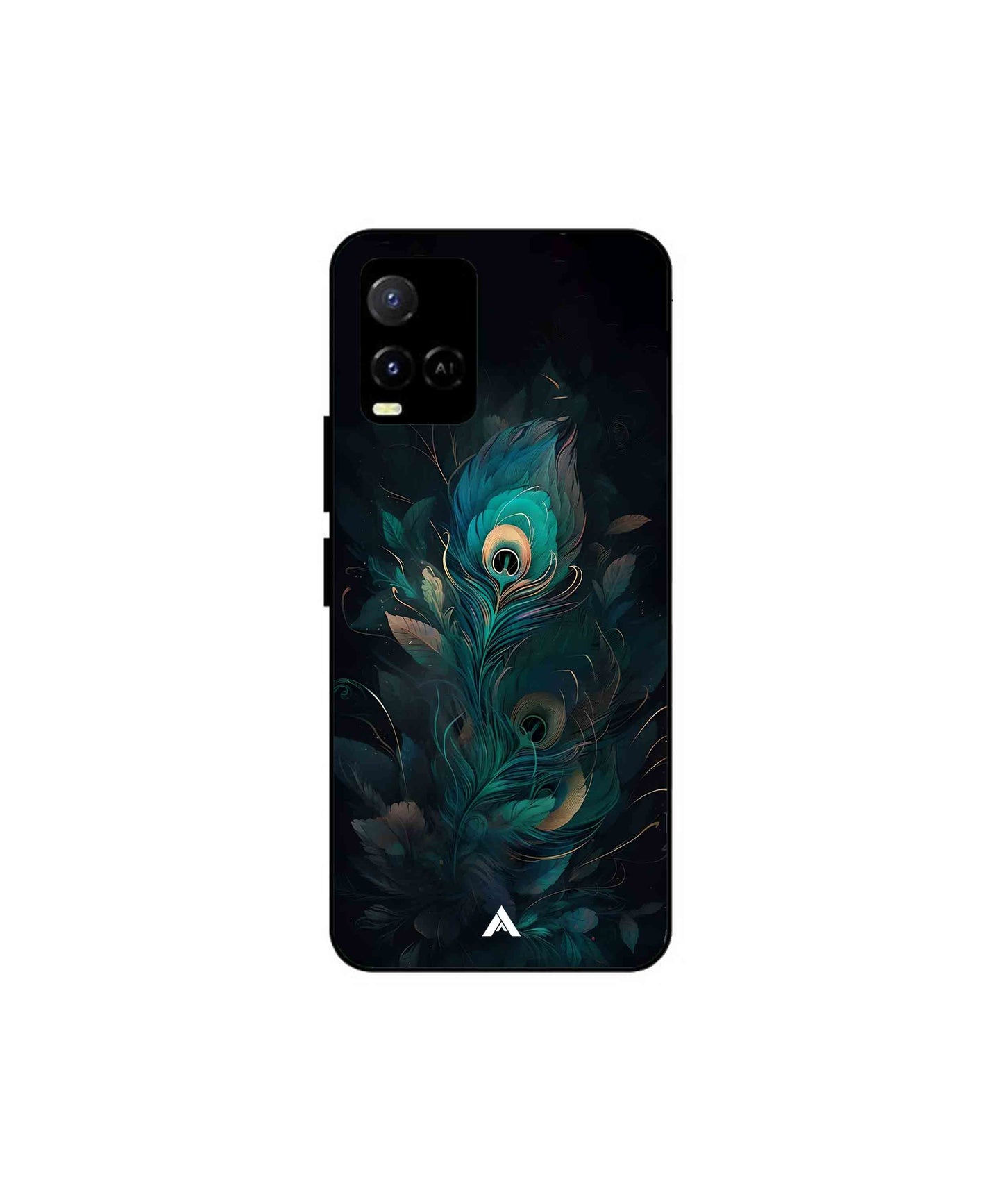 Krishna Mor Punkh Metal Back Cover Phone Case for Vivo Y21