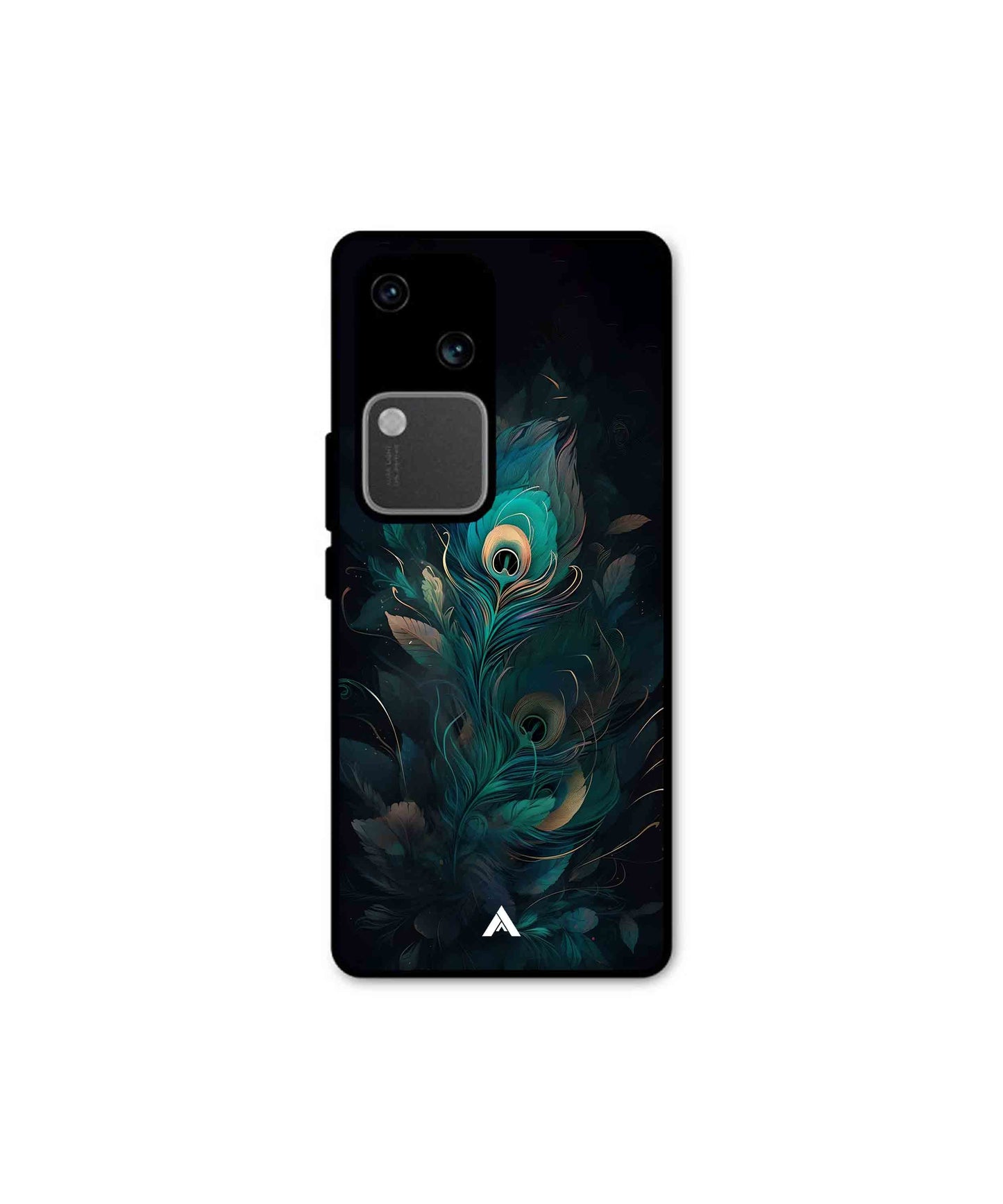 Krishna Mor Punkh Metal Back Cover Phone Case for Vivo v30