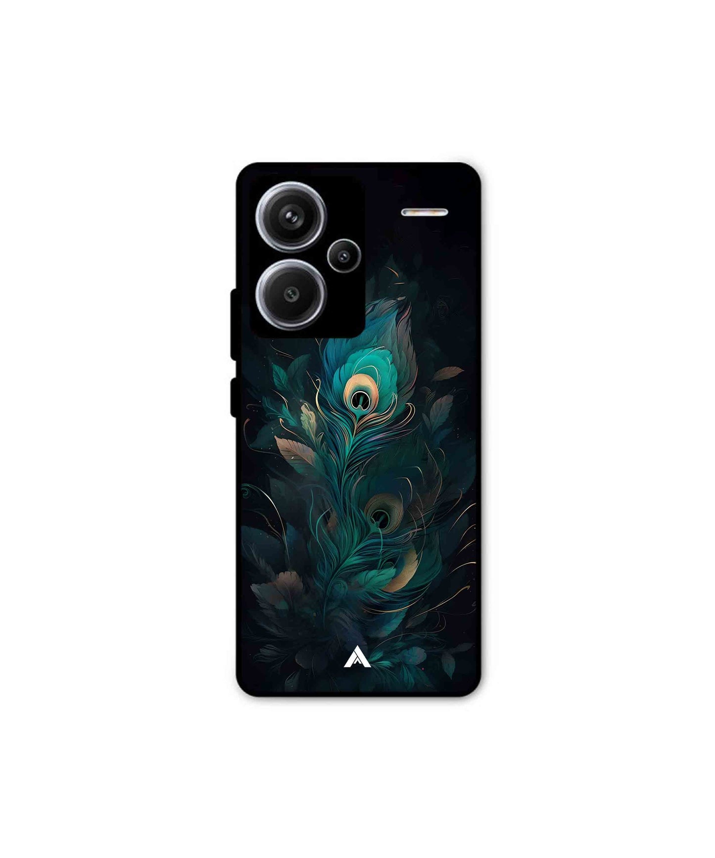 Krishna Mor Punkh Metal Back Cover Phone Case for Xiaomi Redmi Note 13 Pro Plus