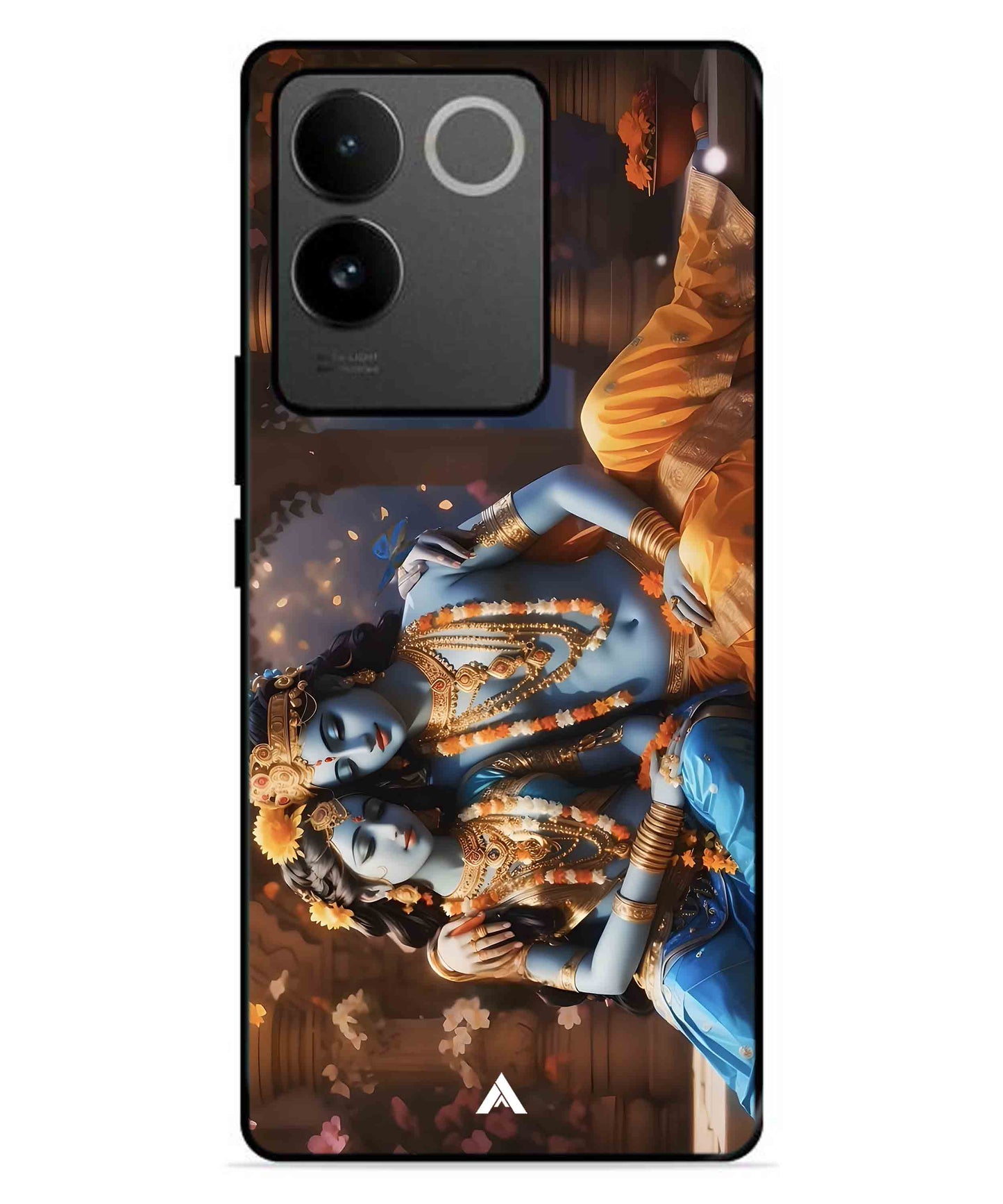 Krishna Radha Metal Back Cover Phone Case for IQOO Z7 Pro