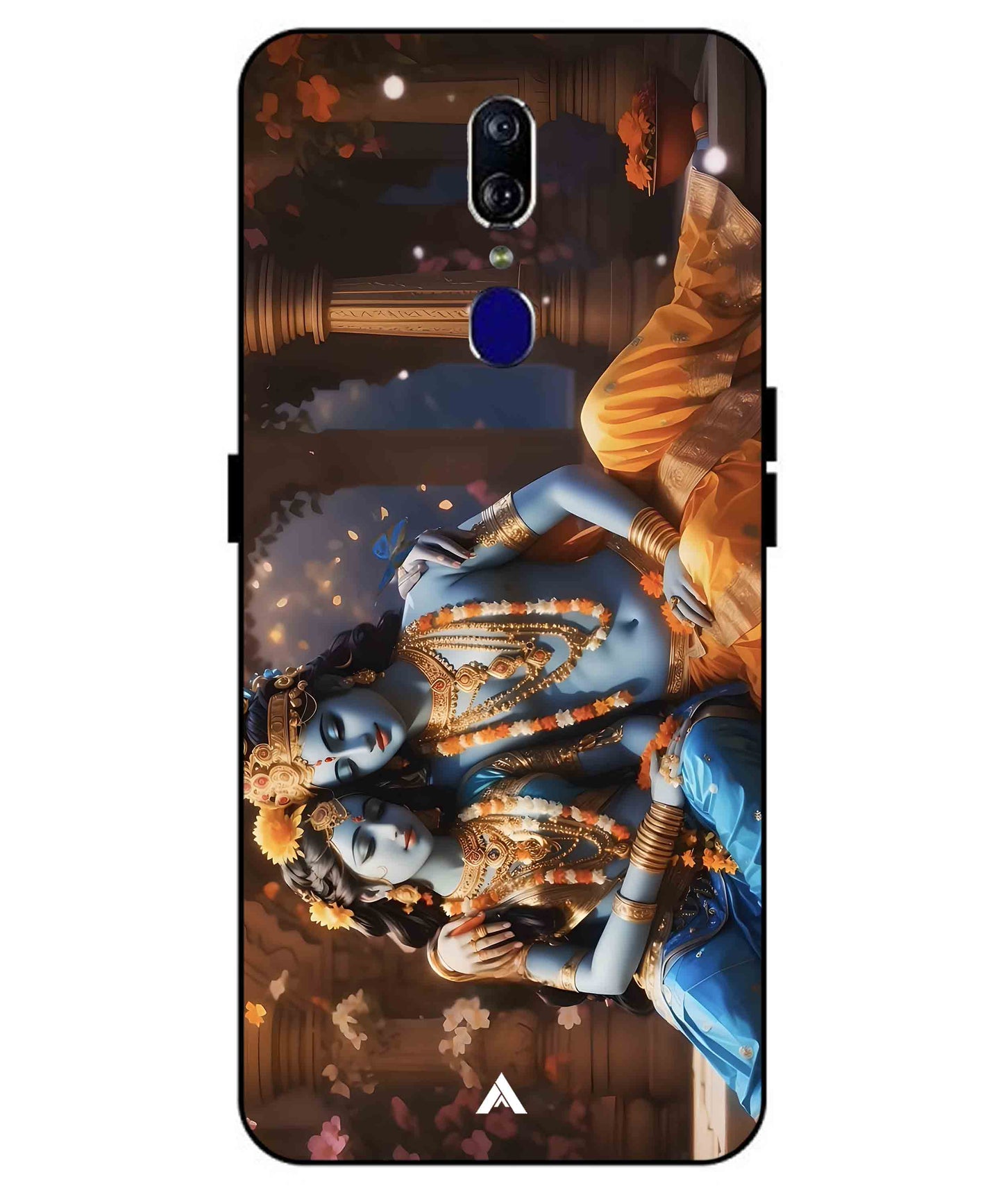 Krishna Radha Metal Back Cover Phone Case for Oppo F11