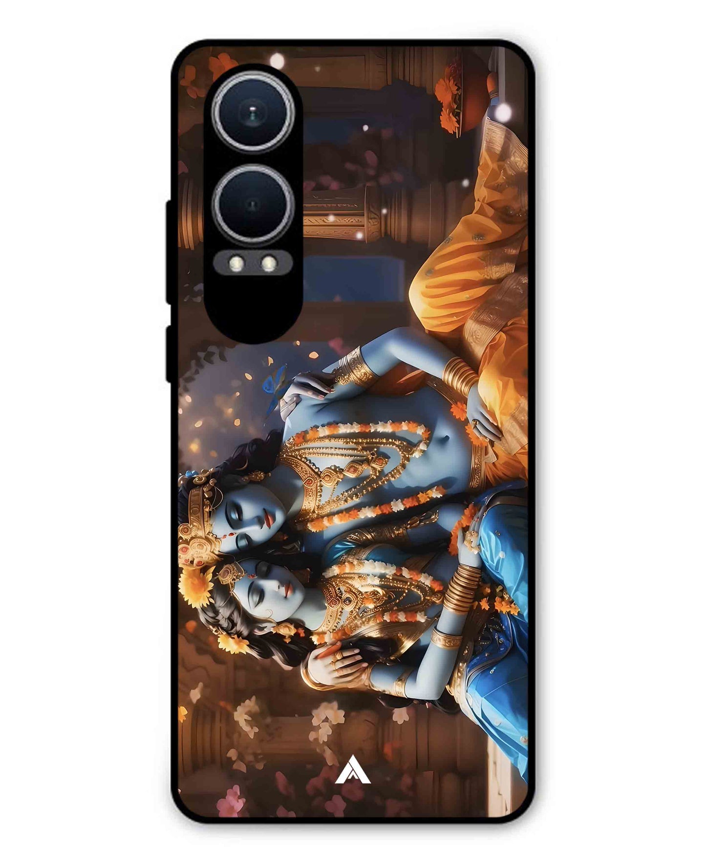 Krishna Radha Metal Back Cover Phone Case for Oppo K12x