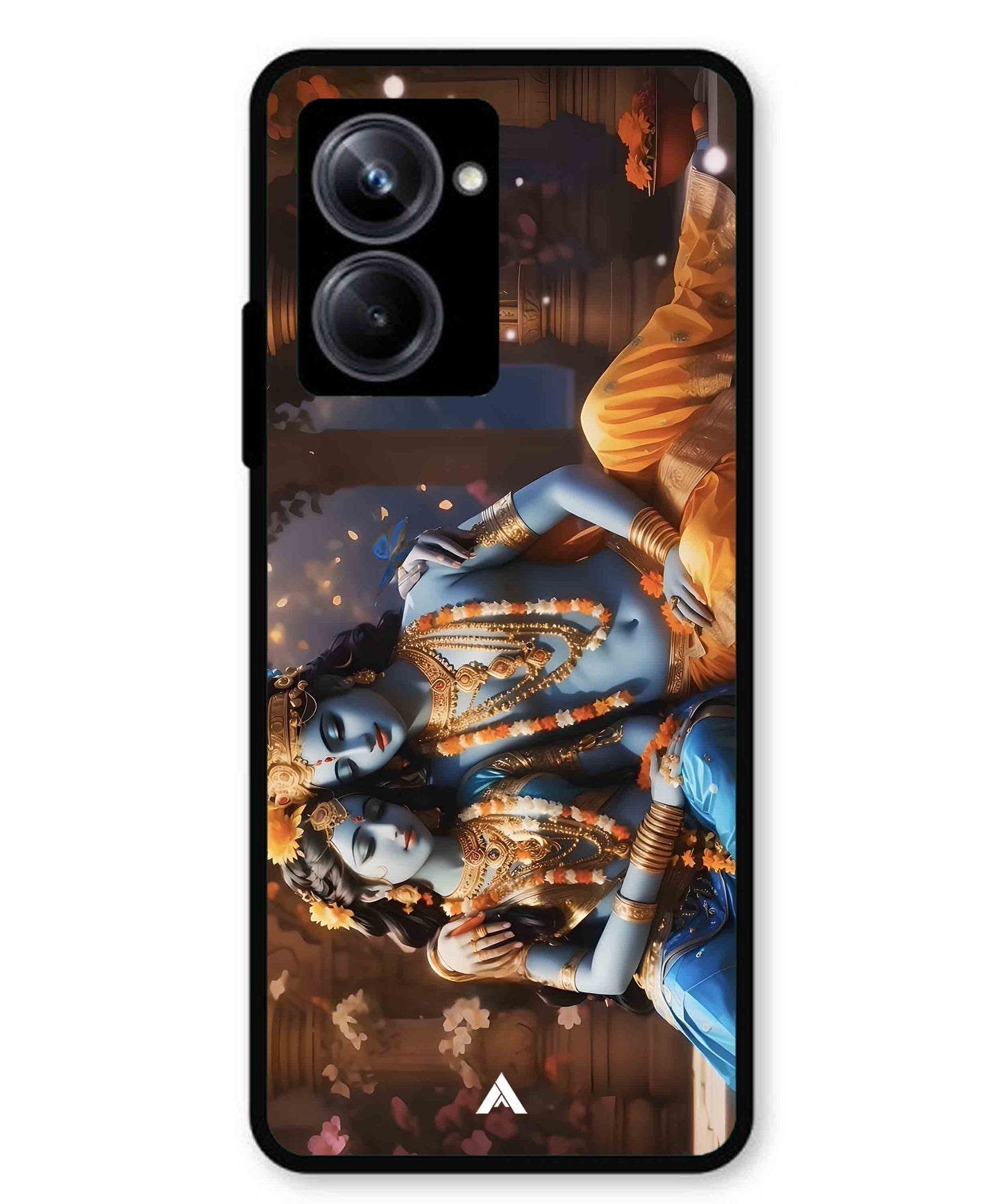 Krishna Radha Metal Back Cover Phone Case for Realme 10 Pro