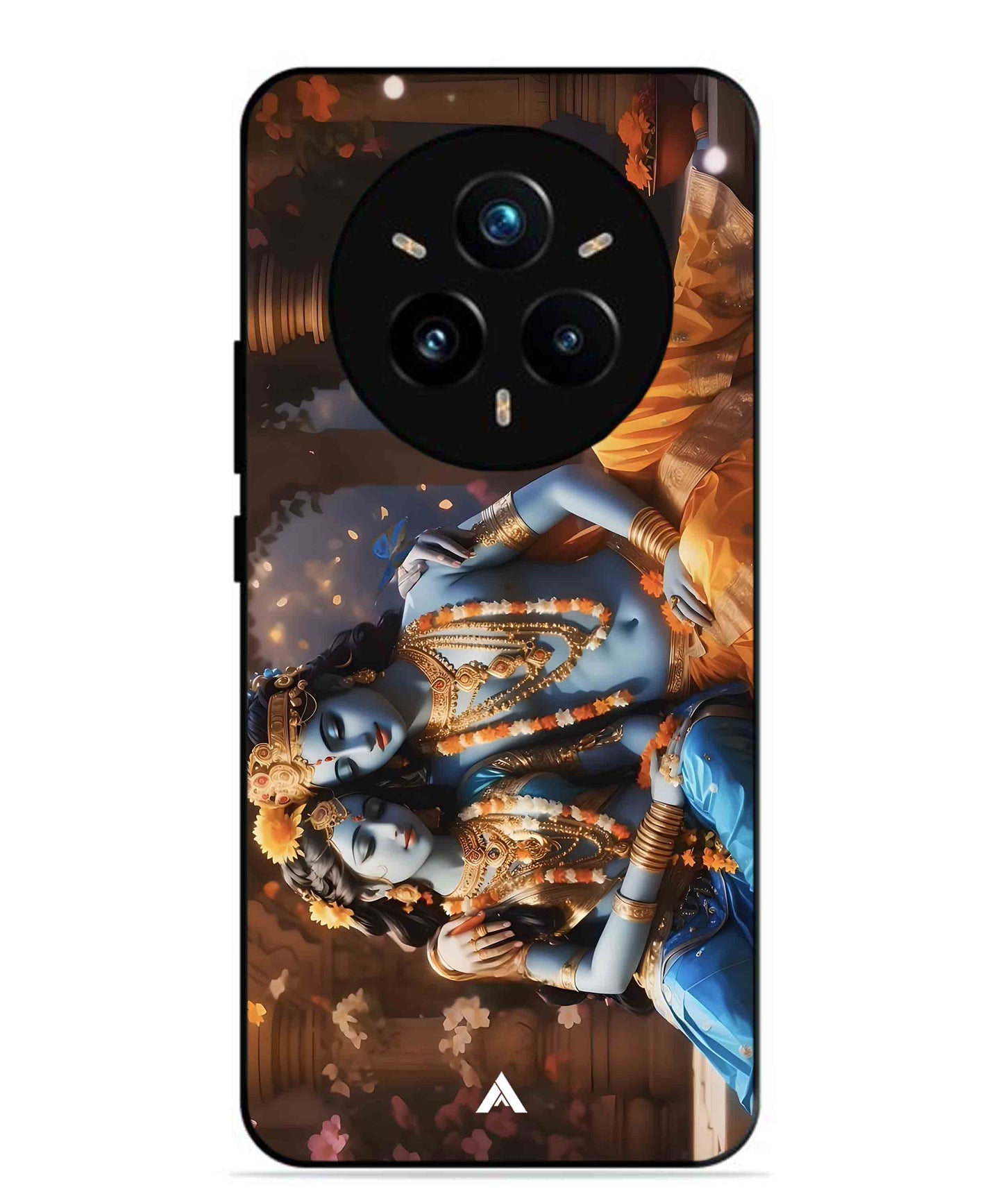 Krishna Radha Metal Back Cover Phone Case for Realme 14 Pro