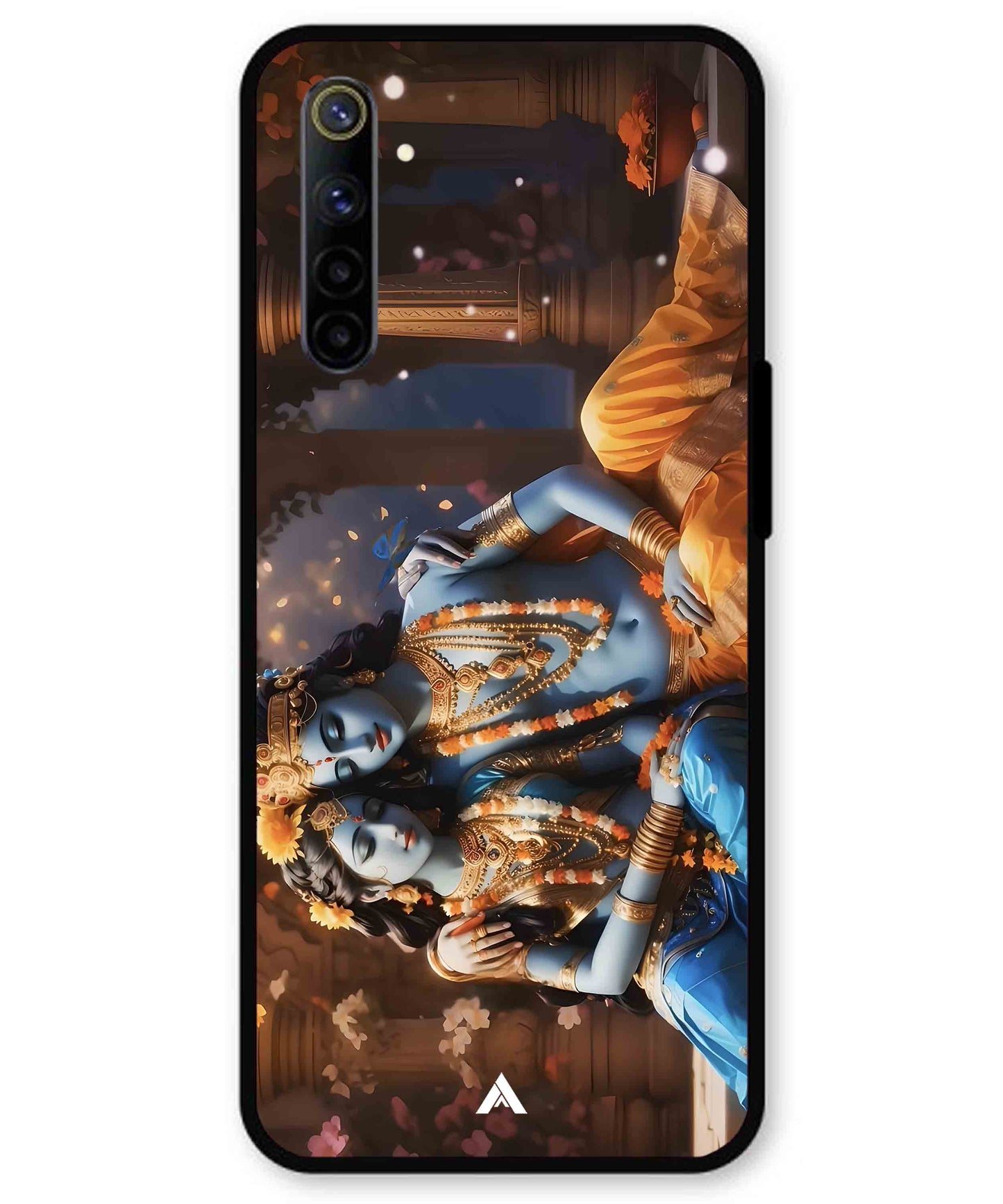 Krishna Radha Metal Back Cover Phone Case for Realme 6i