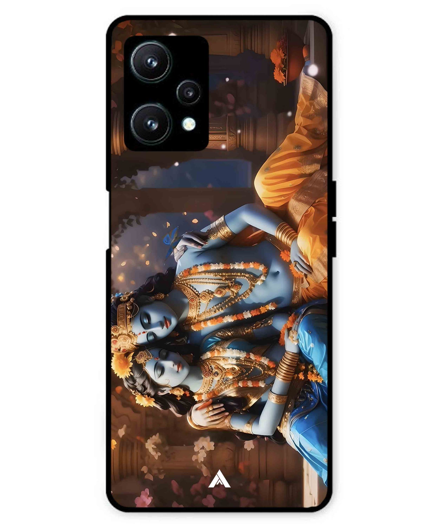 Krishna Radha Metal Back Cover Phone Case for Realme 9 SE