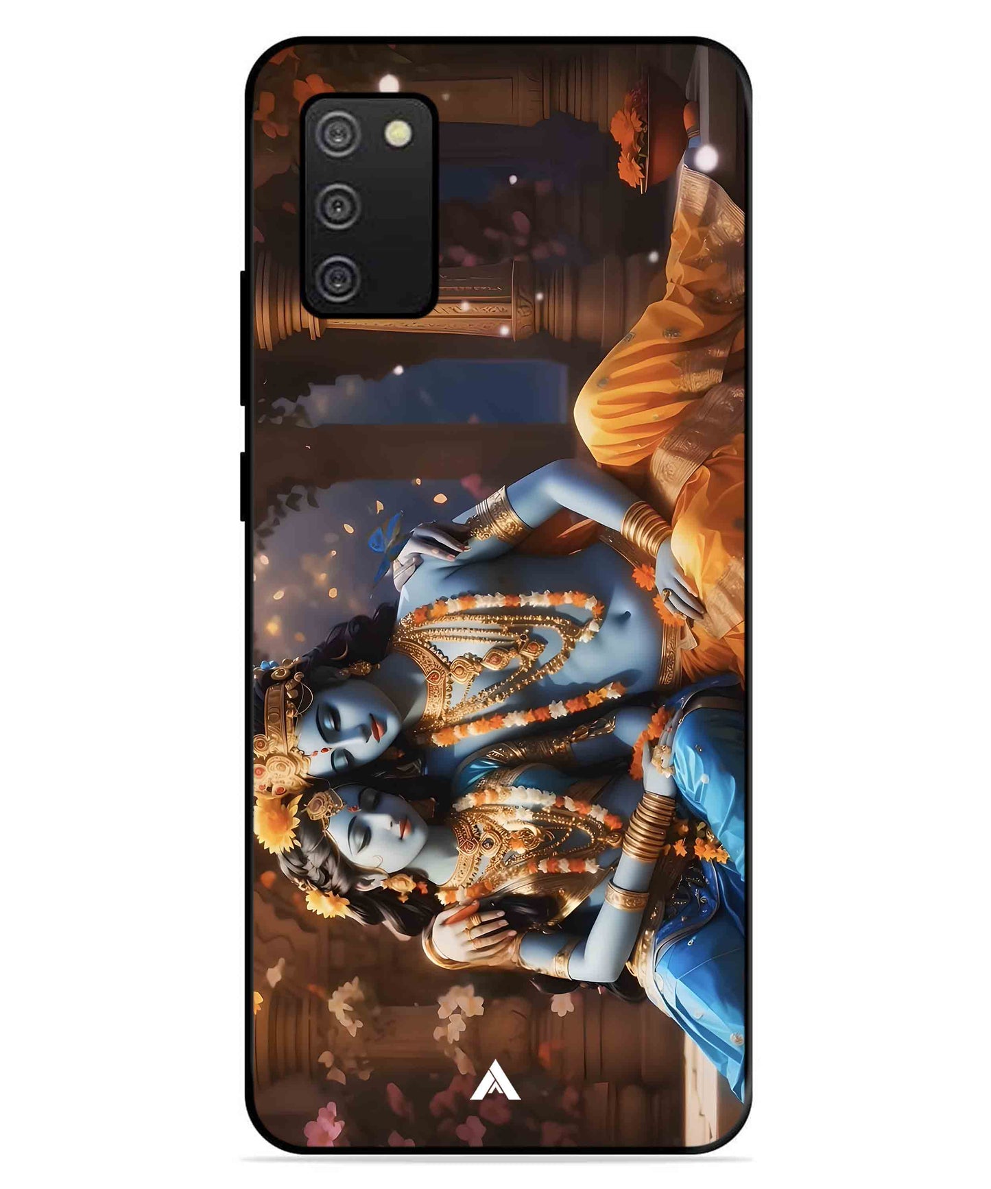 Krishna Radha Metal Back Cover Phone Case for Samsung Galaxy A03s