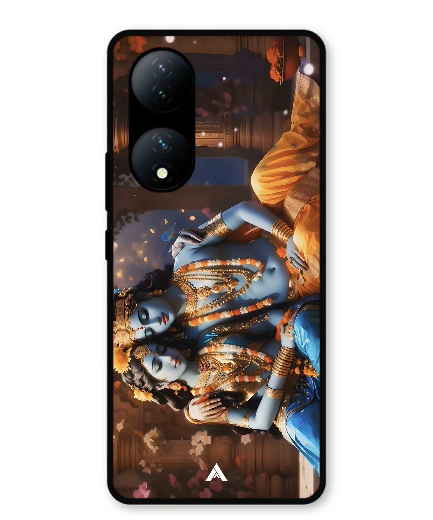 Krishna Radha Metal Back Cover Phone Case for Vivo Y100