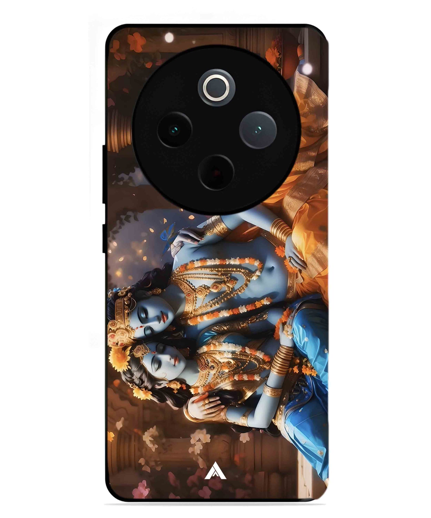Krishna Radha Metal Back Cover Phone Case for Vivo Y300 Pro