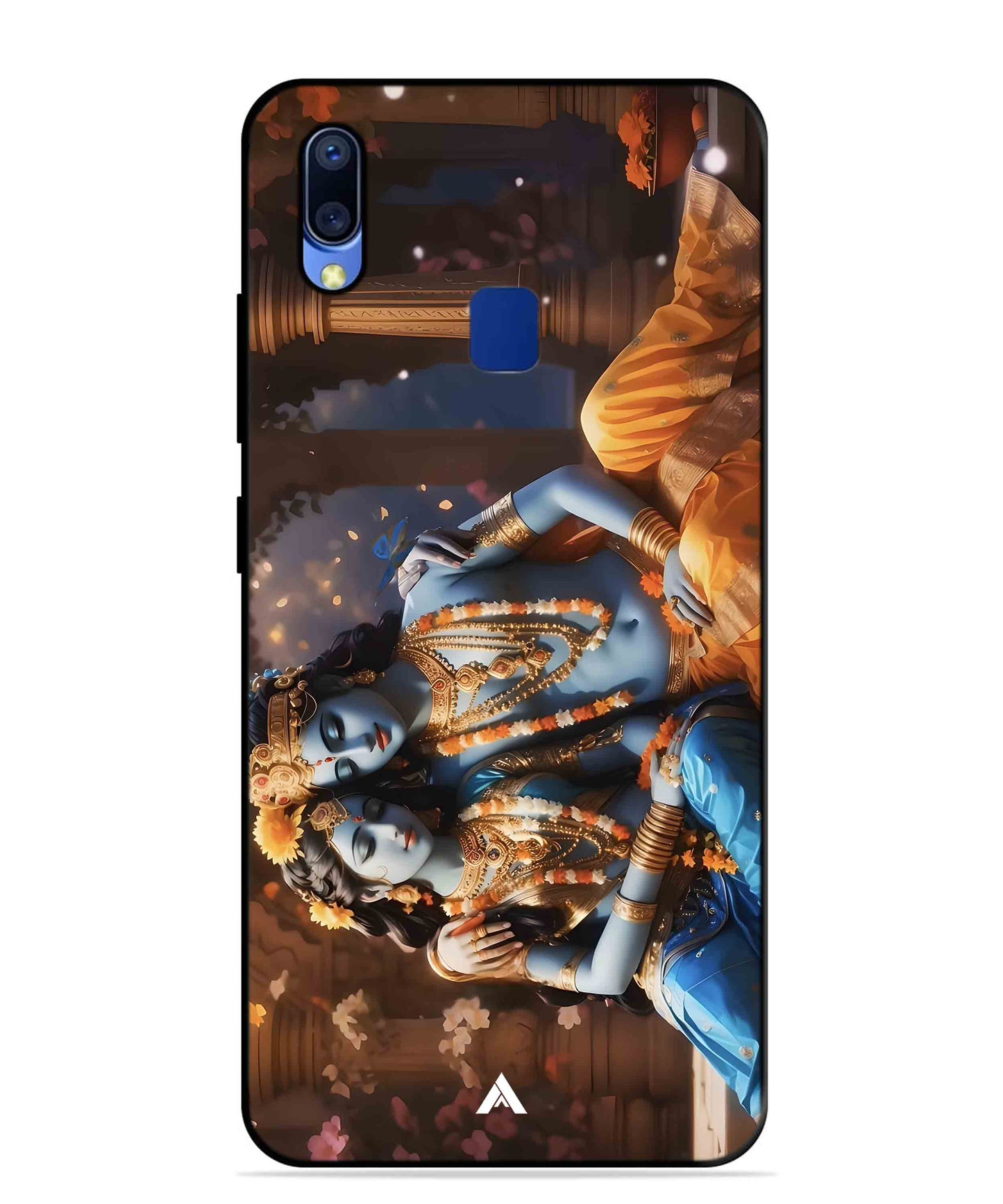 Krishna Radha Metal Back Cover Phone Case for Vivo Y95