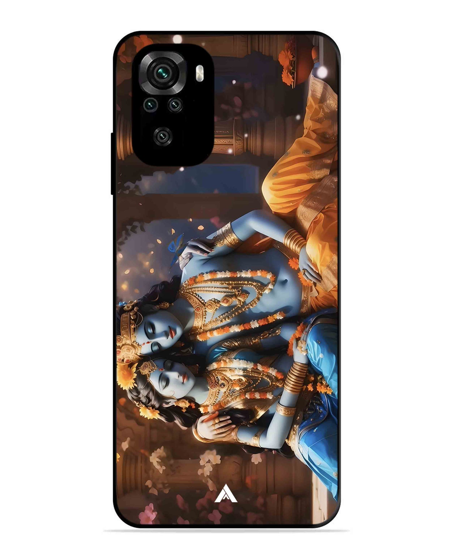 Krishna Radha Metal Back Cover Phone Case for Xiaomi Redmi Note 10
