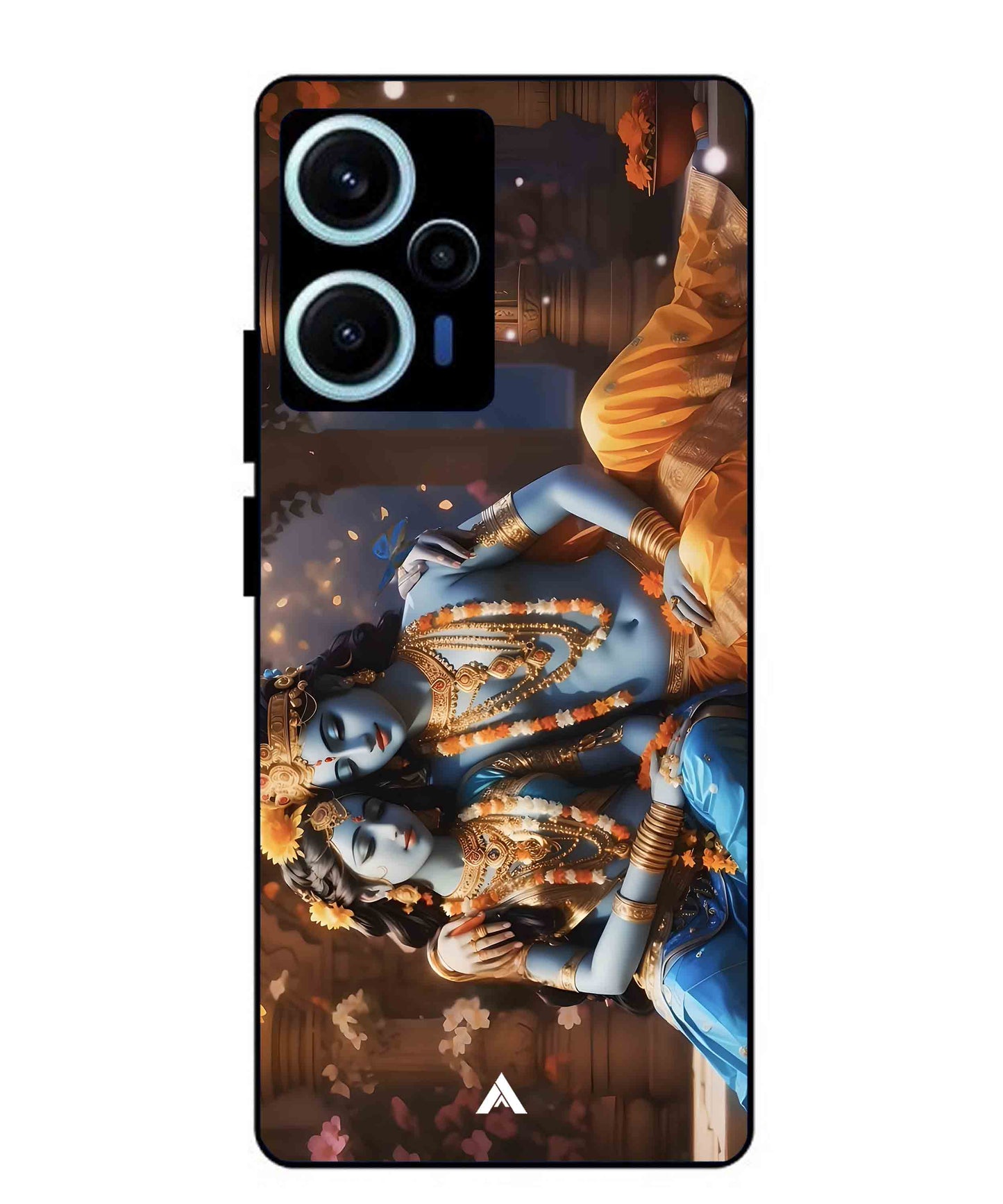 Krishna Radha Metal Back Cover Phone Case for Xiaomi Redmi Note 12 Turbo
