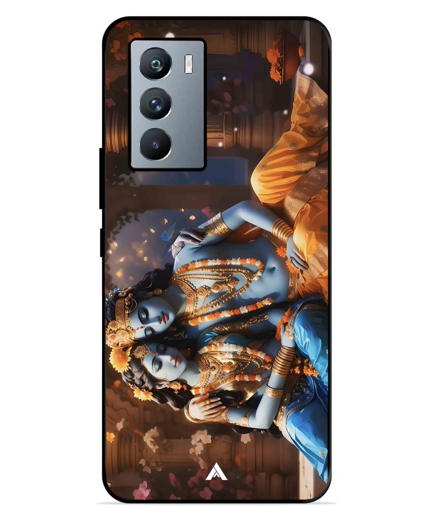 Krishna Radha Metal Back Cover Phone Case for iQOO 9 SE