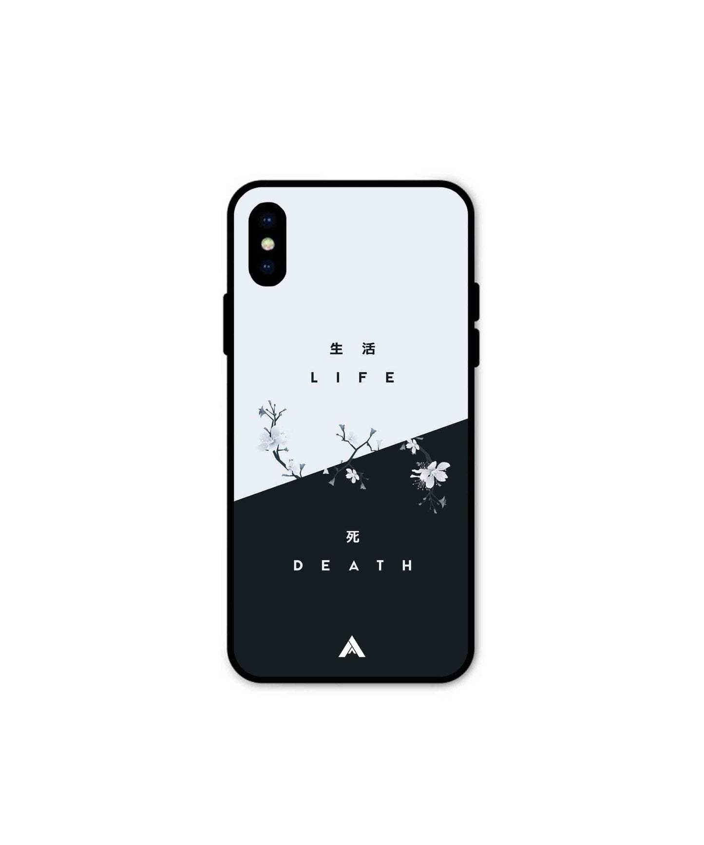 Life Death Metal Back Cover Phone Case for iPhone X