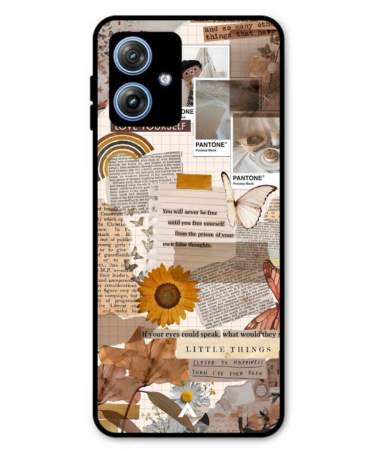 Little Things Metal Back Cover Phone Case for Moto G54