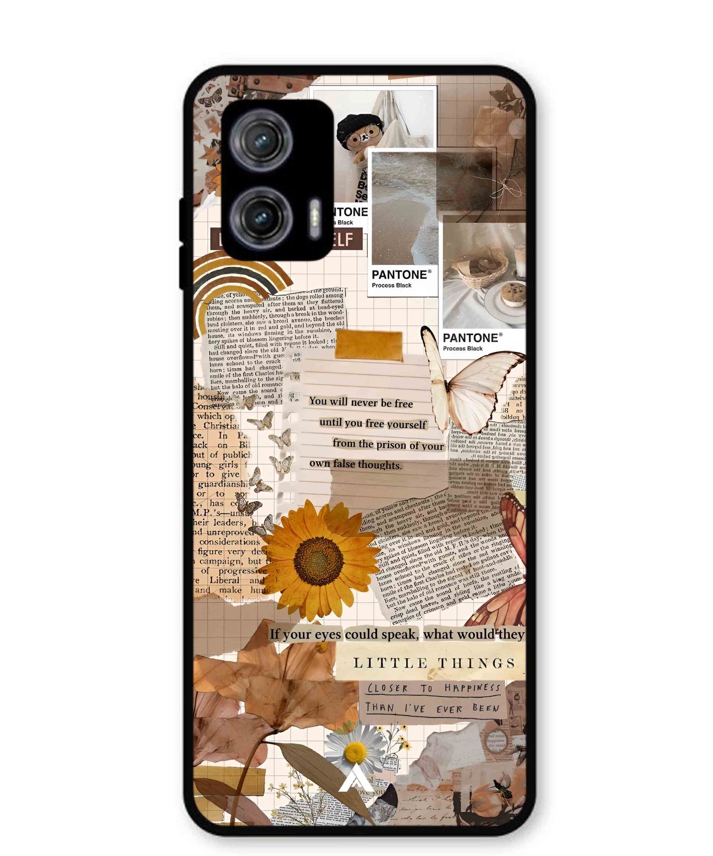 Little Things Metal Back Cover Phone Case for Moto G73