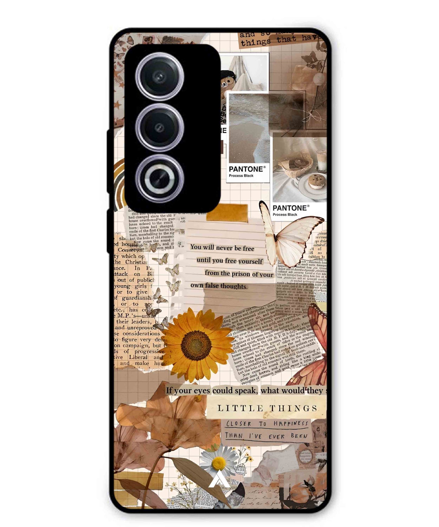 Little Things Metal Back Cover Phone Case for Oppo A3 Pro