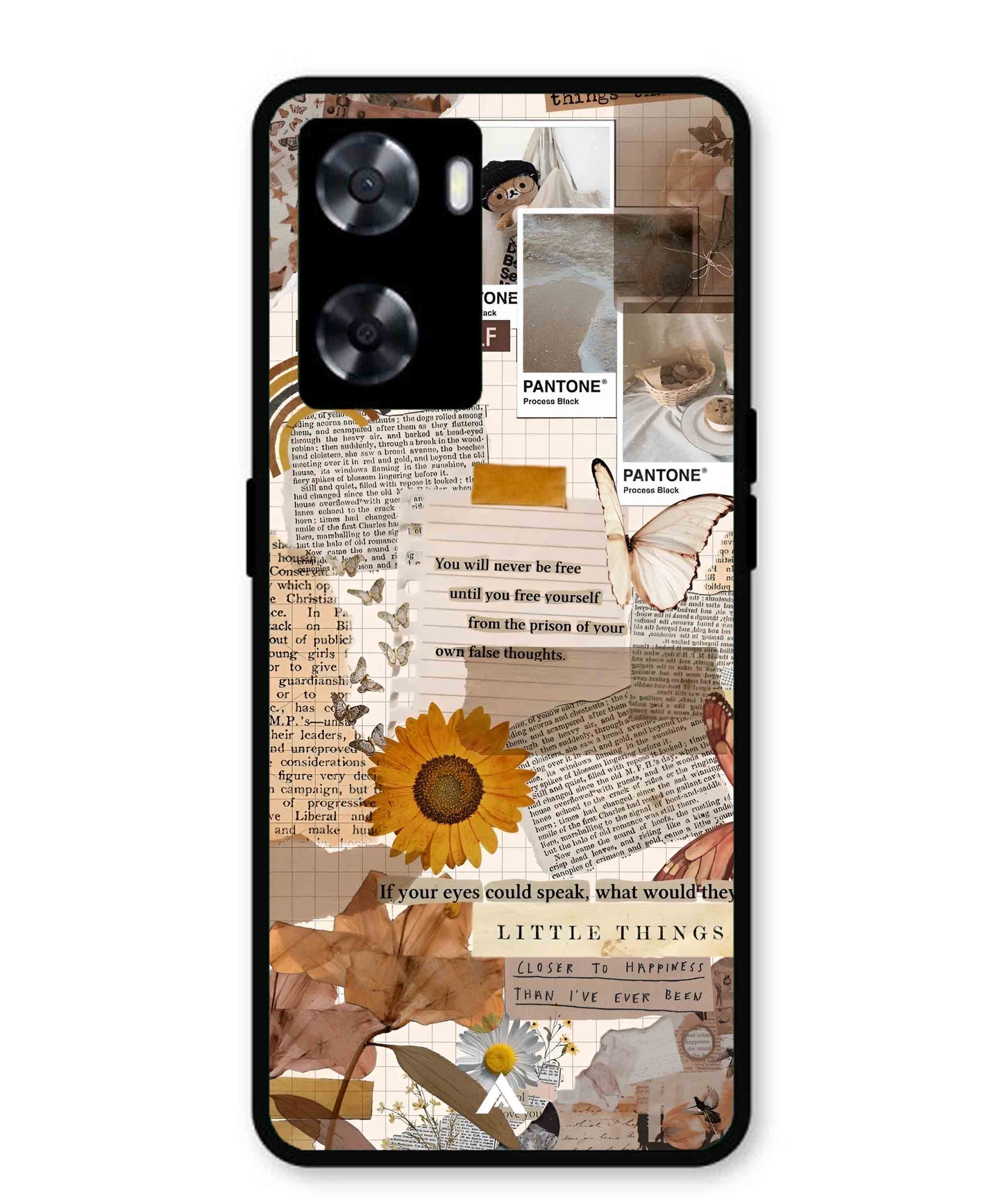 Little Things Metal Back Cover Phone Case for Oppo A57