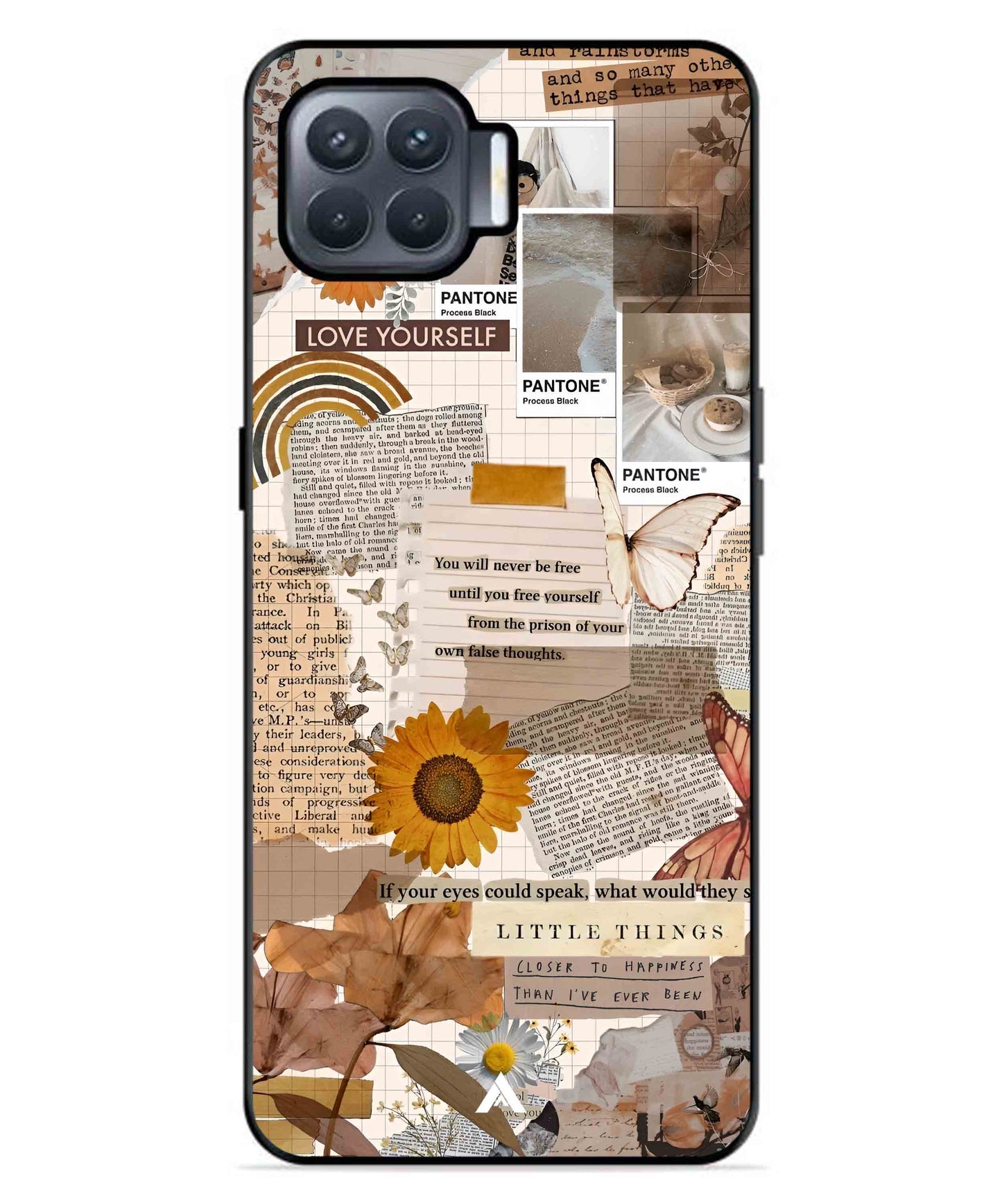 Little Things Metal Back Cover Phone Case for Oppo F17 Pro