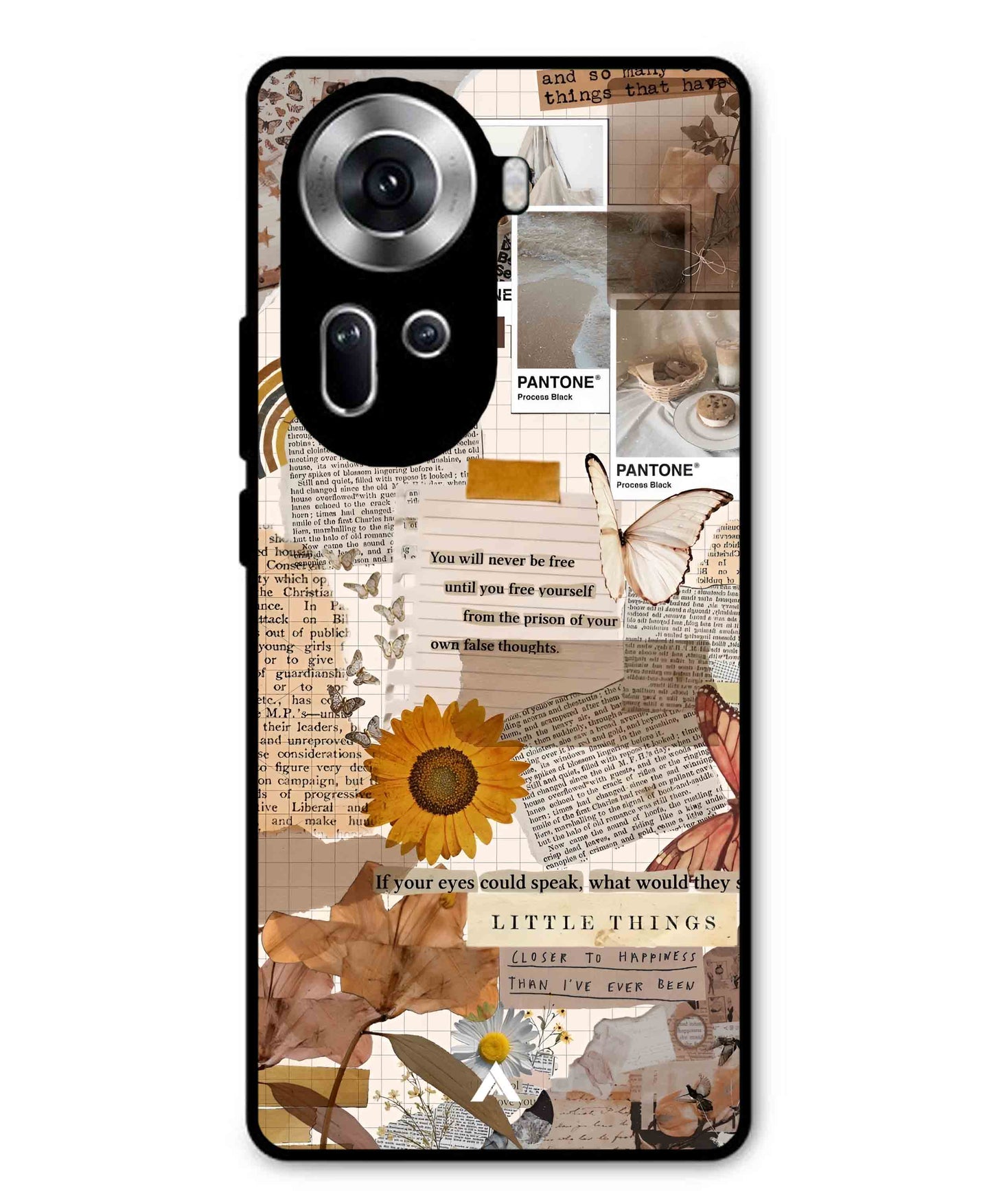 Little Things Metal Back Cover Phone Case for Oppo Reno 11