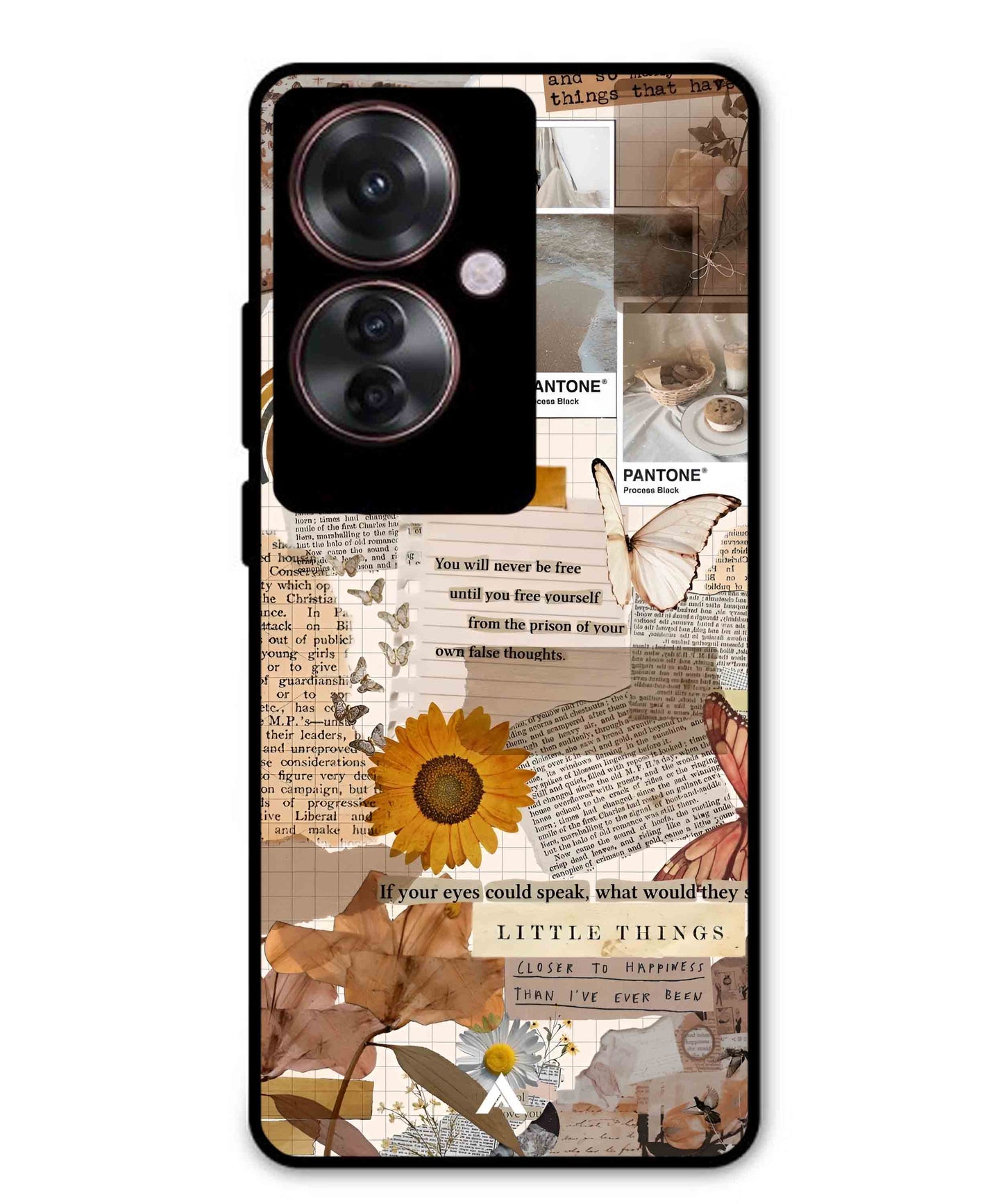 Little Things Metal Back Cover Phone Case for Oppo Reno 11F