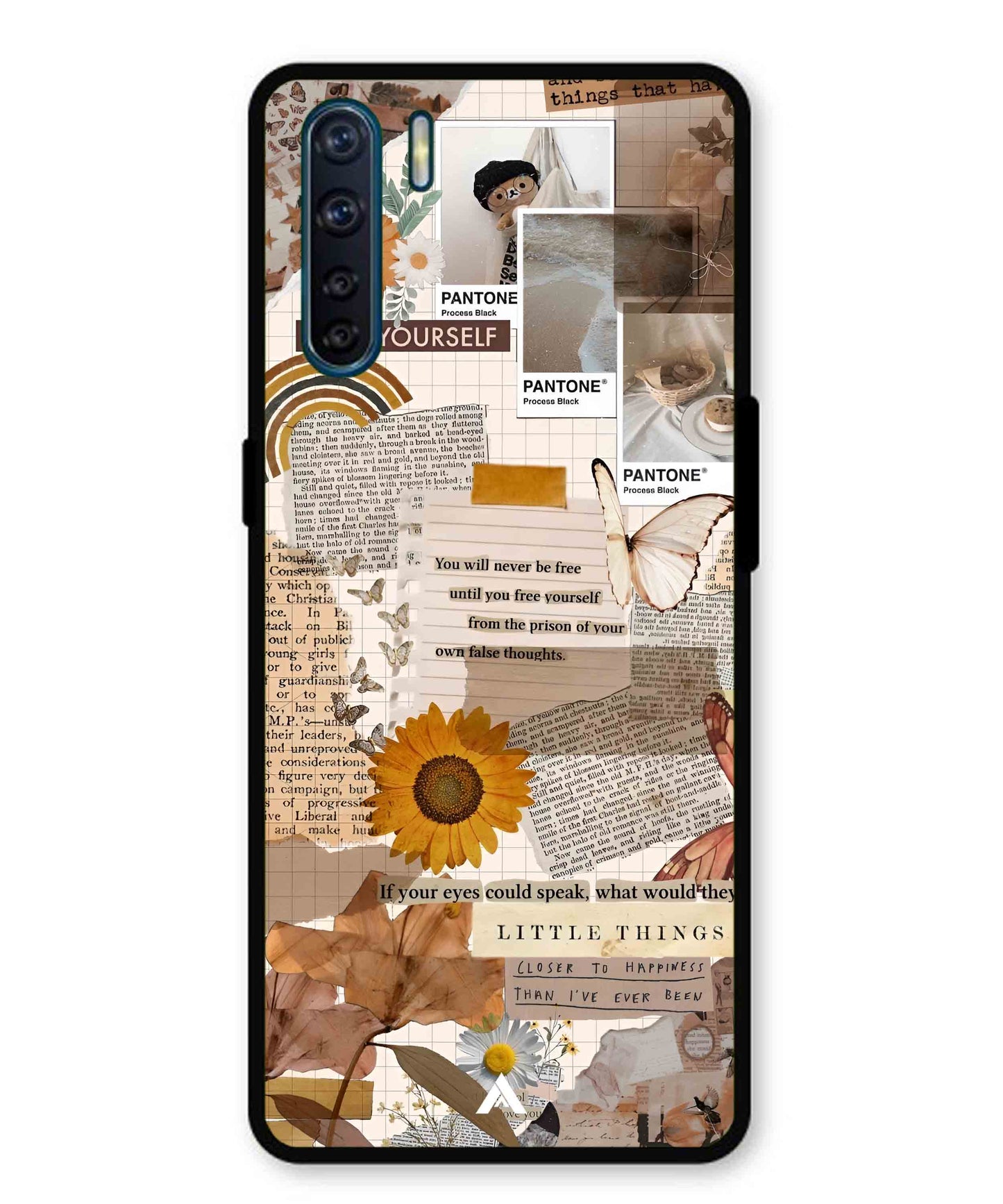 Little Things Metal Back Cover Phone Case for Oppo Reno 3