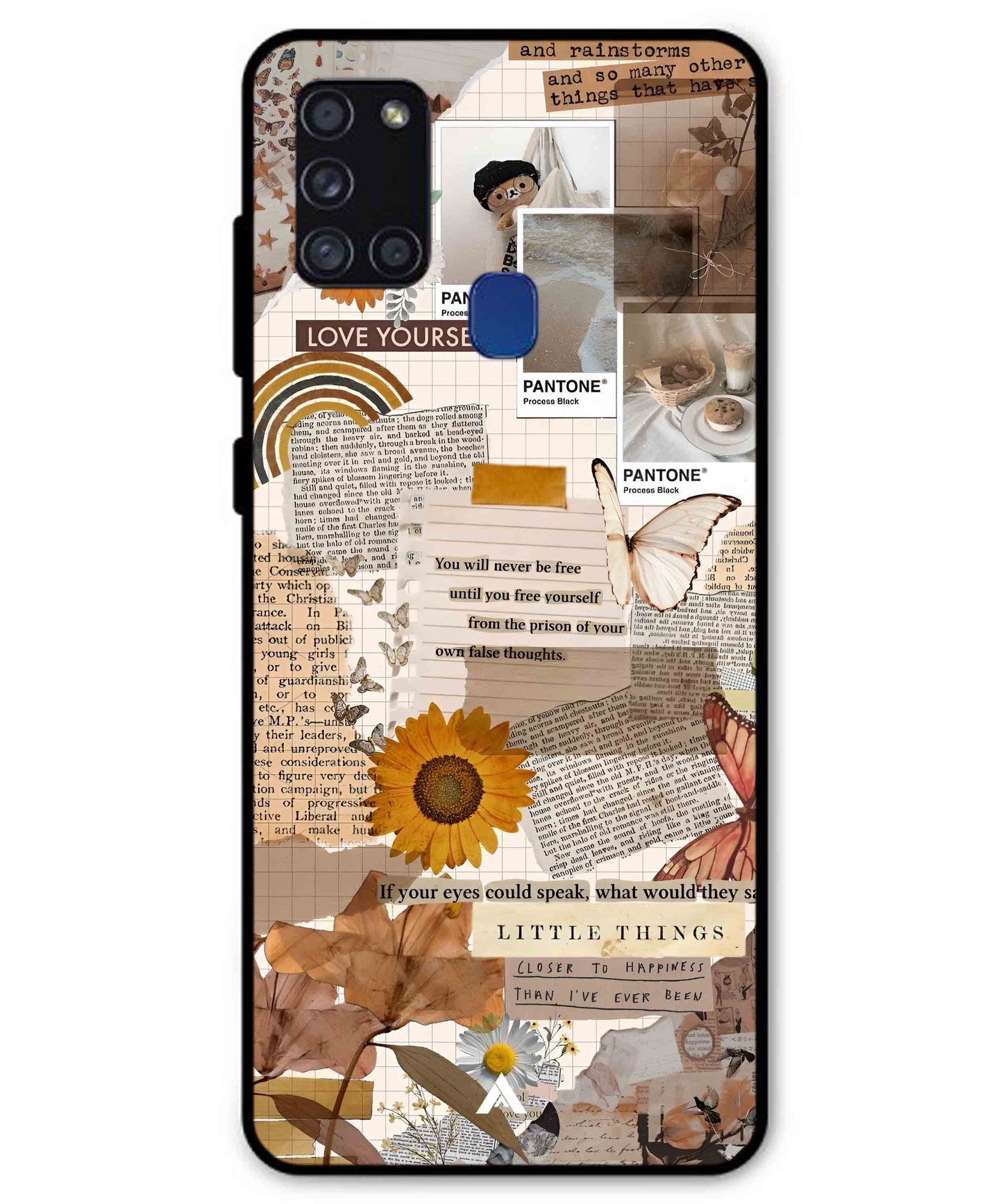 Little Things Metal Back Cover Phone Case for Samsung Galaxy A21s
