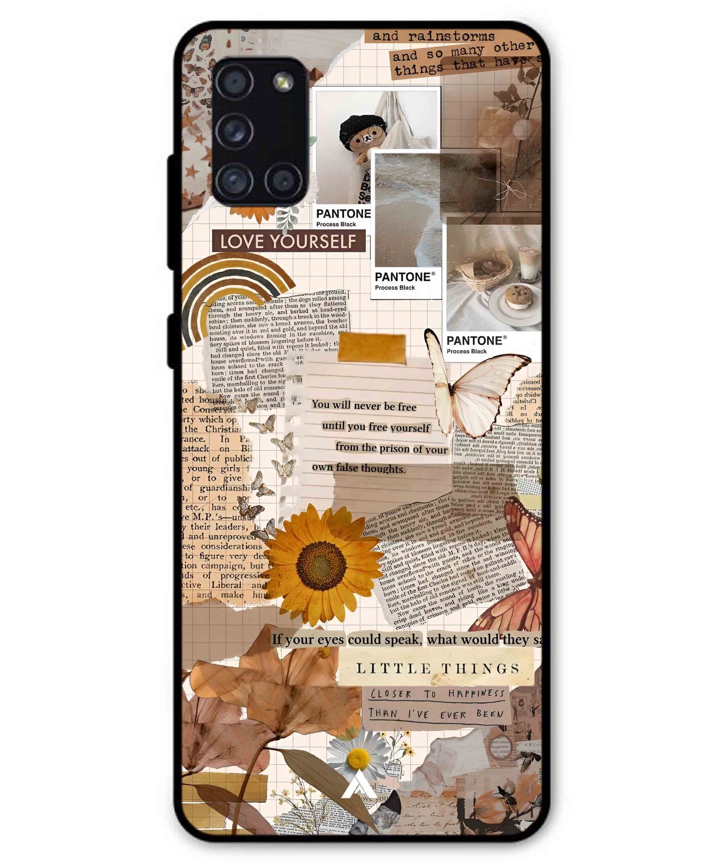 Little Things Metal Back Cover Phone Case for Samsung Galaxy A31