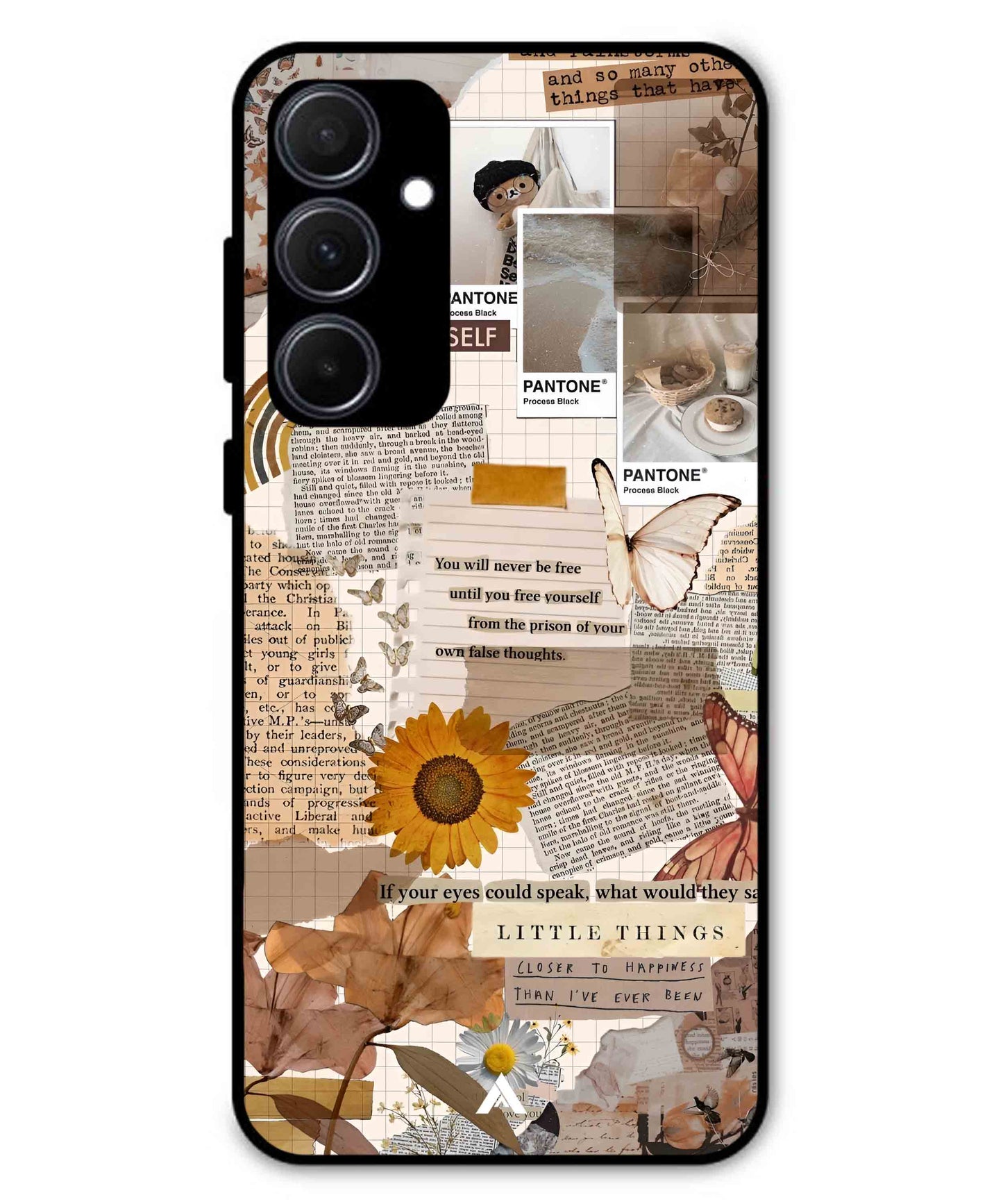 Little Things Metal Back Cover Phone Case for Samsung Galaxy A35
