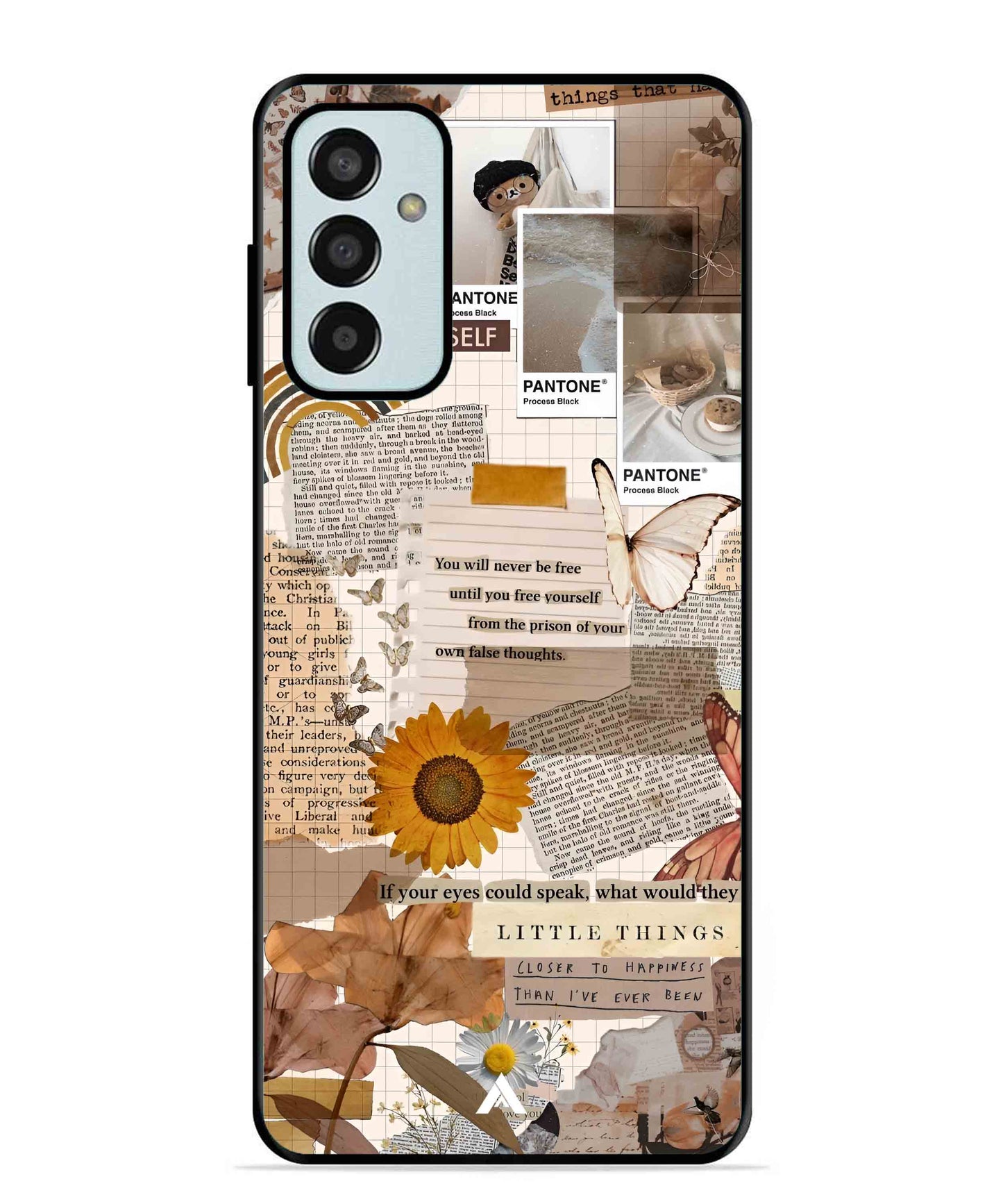 Little Things Metal Back Cover Phone Case for Samsung Galaxy M13 4G