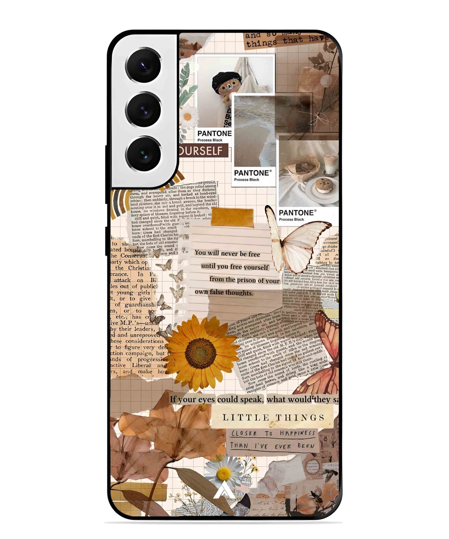 Little Things Metal Back Cover Phone Case for Samsung Galaxy S22 Plus