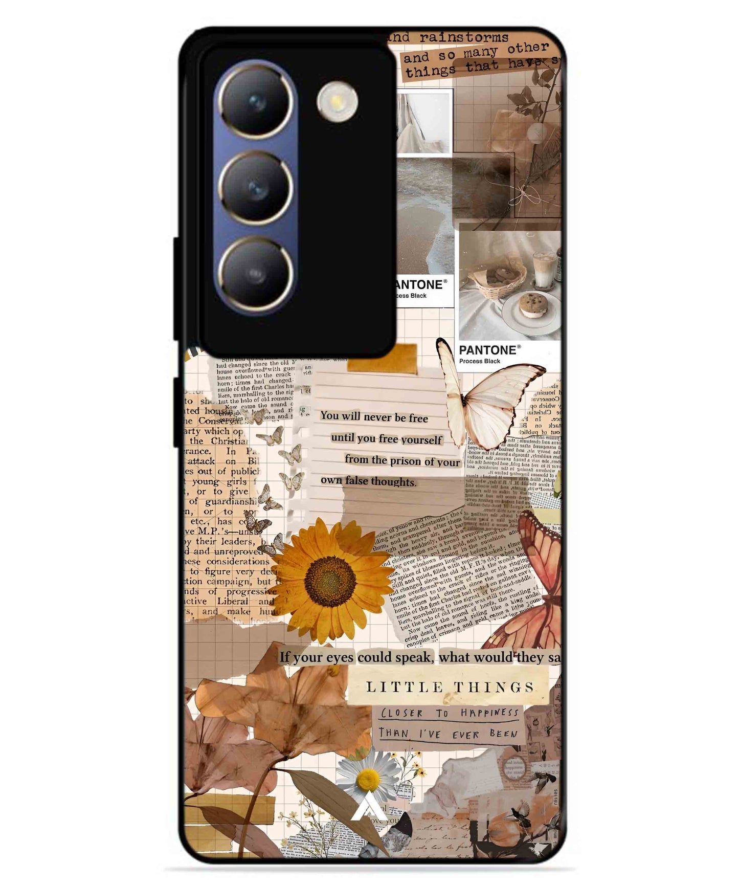 Little Things Metal Back Cover Phone Case for Vivo v30 Lite