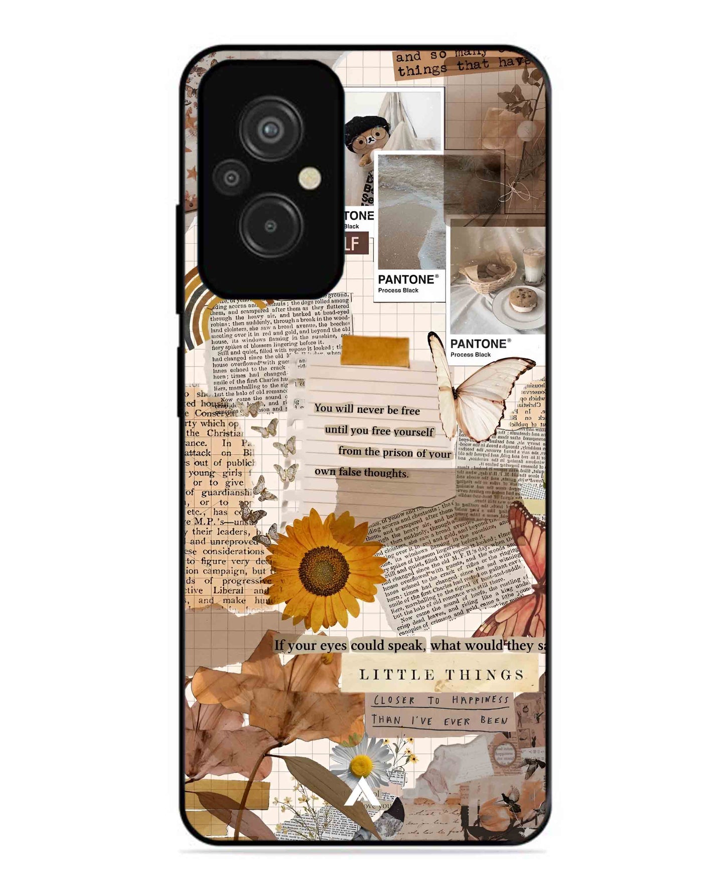 Little Things Metal Back Cover Phone Case for Xiaomi Redmi 11 Prime 4G