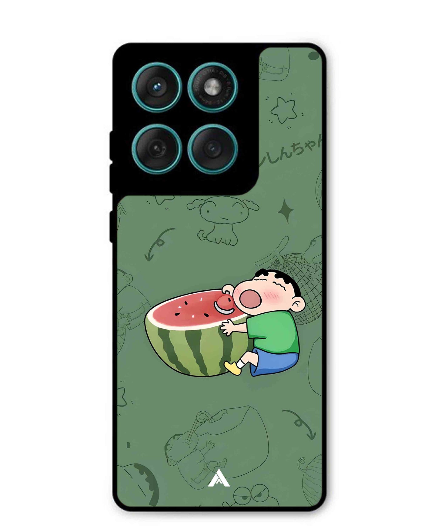 Melon Shinchan Metal Back Cover Phone Case for Moto Edge 60 Fusion