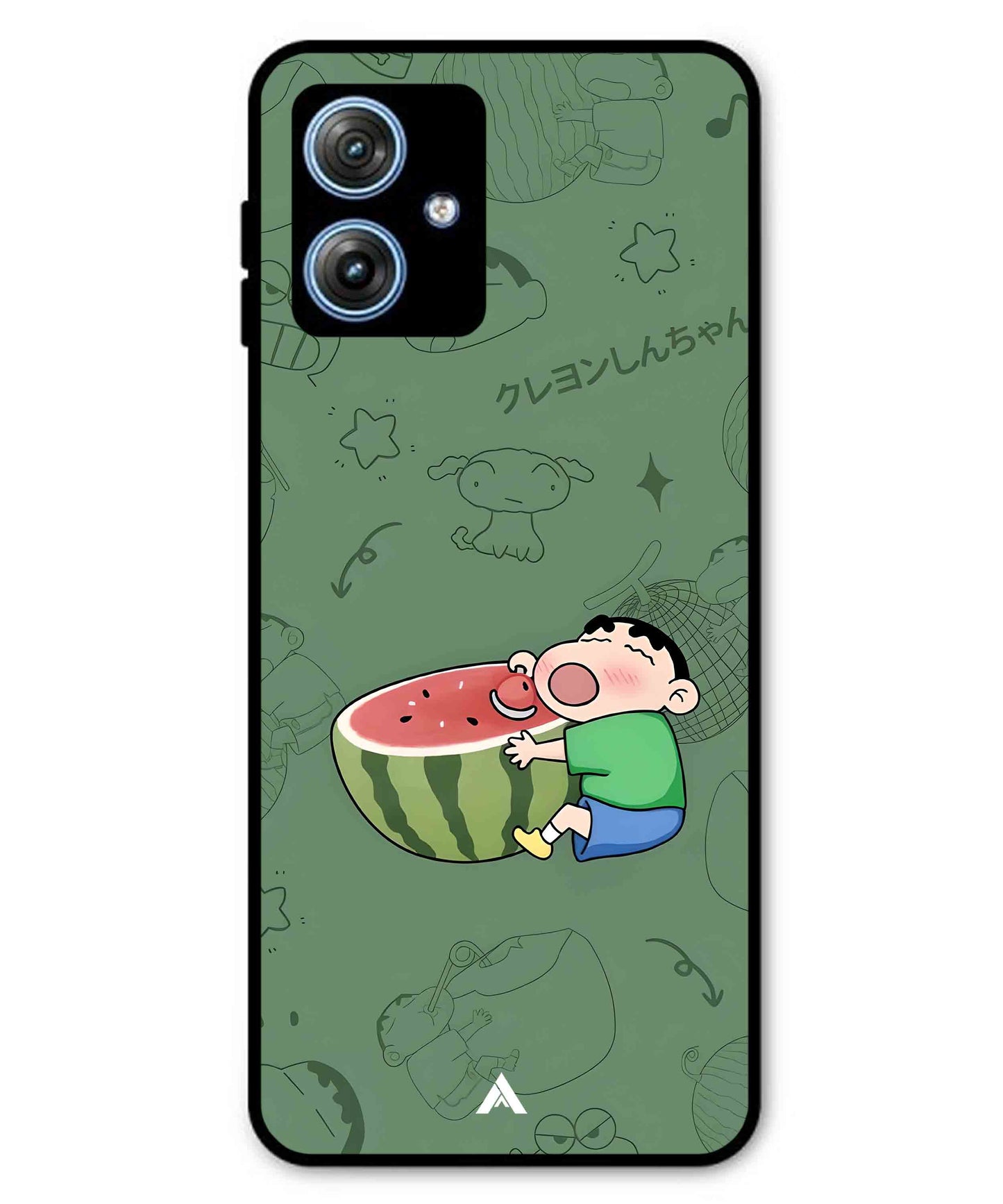 Melon Shinchan Metal Back Cover Phone Case for Moto G64