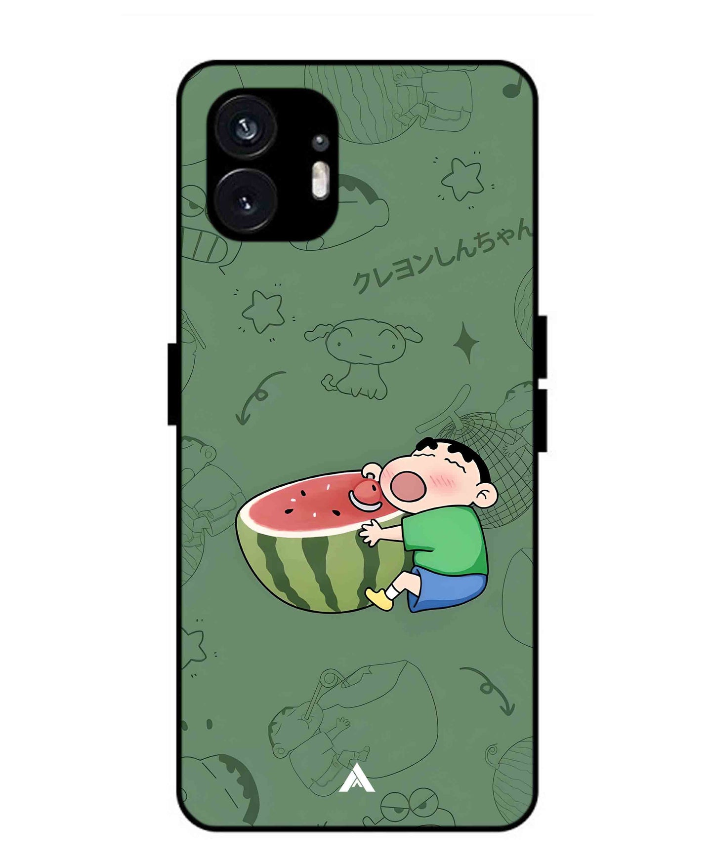 Melon Shinchan Metal Back Cover Phone Case for Nothing Phone 2a Plus