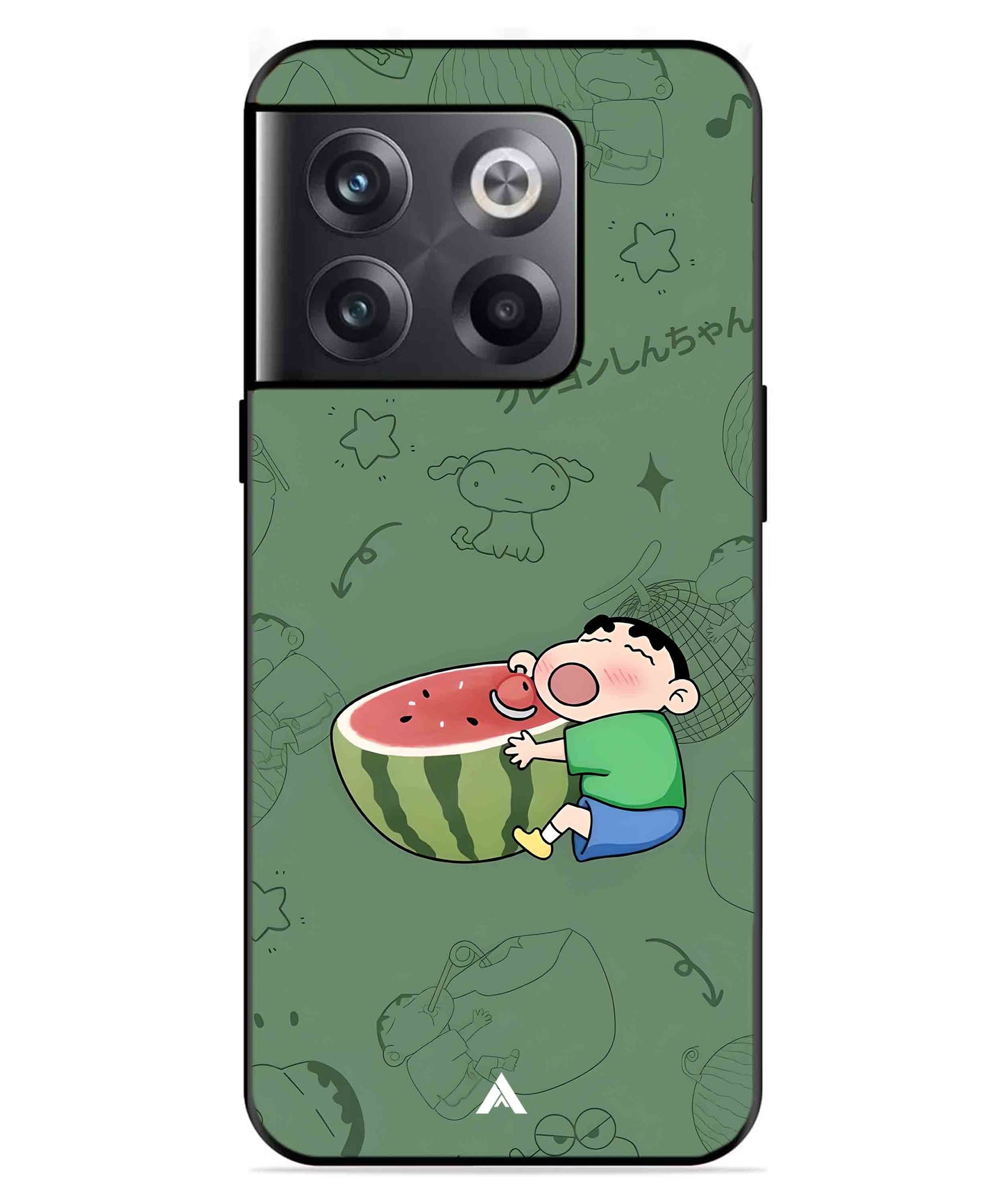 Melon Shinchan Metal Back Cover Phone Case for Oneplus 10T
