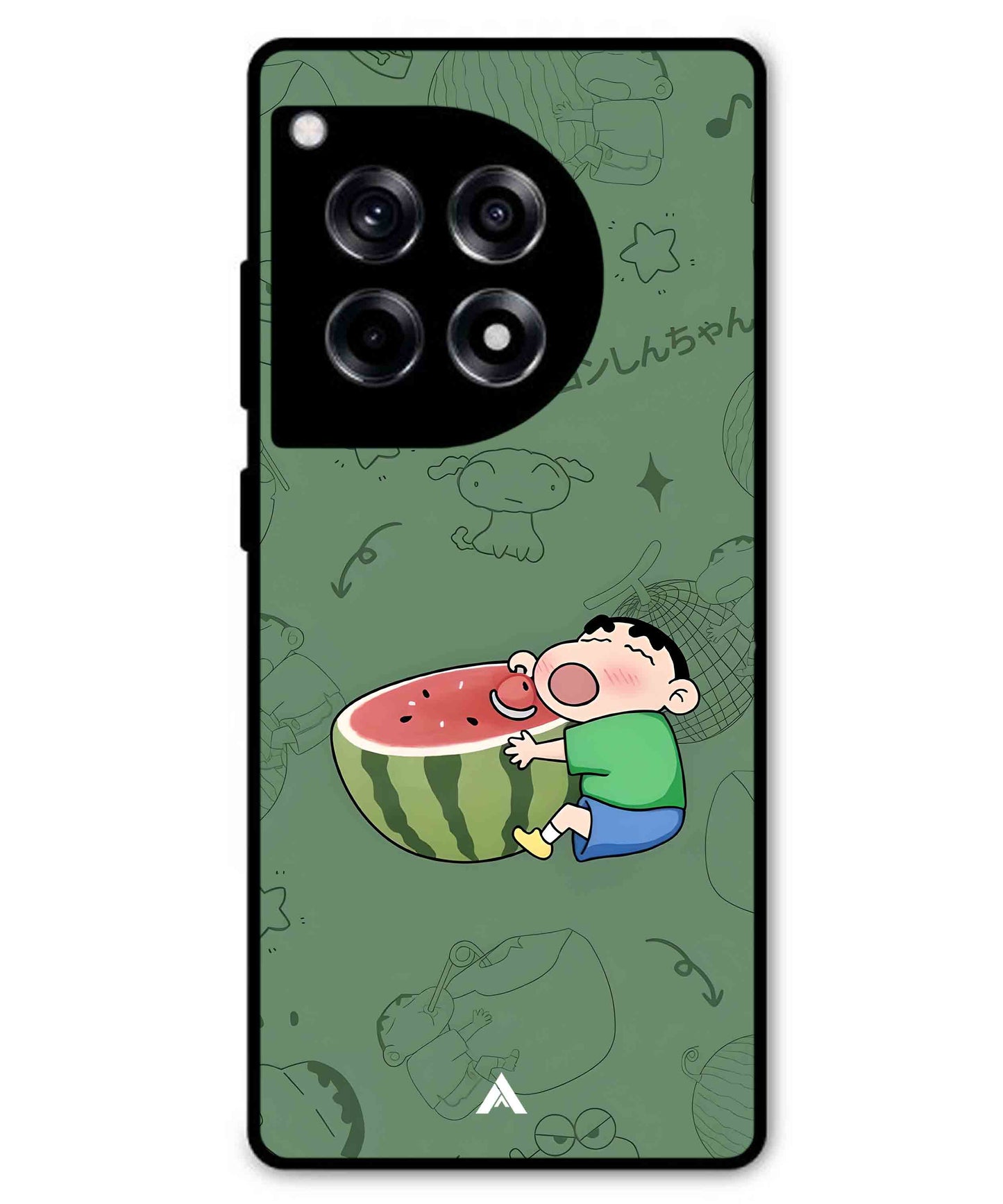 Melon Shinchan Metal Back Cover Phone Case for Oneplus 12R