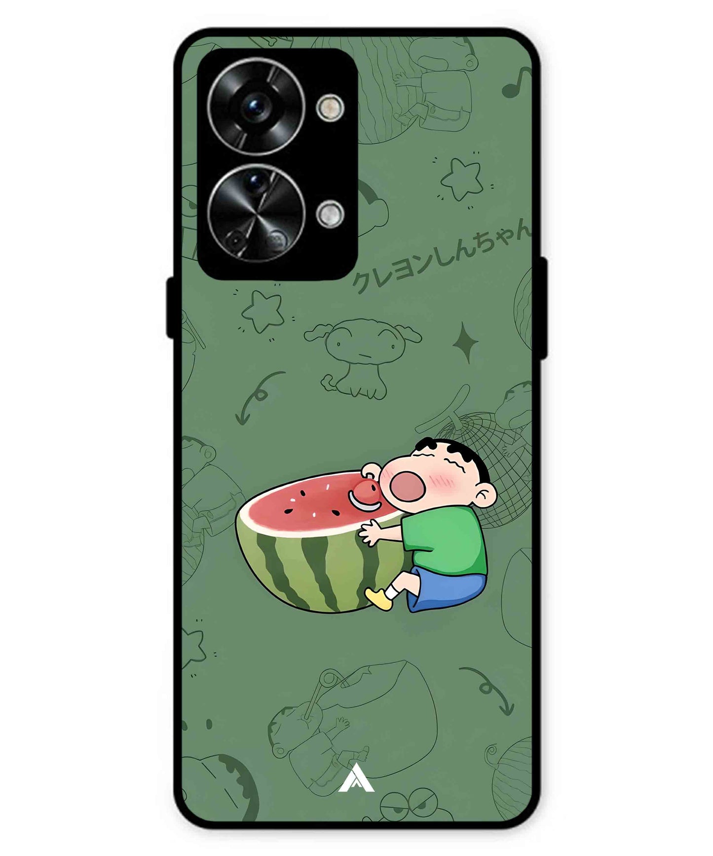 Melon Shinchan Metal Back Cover Phone Case for Oneplus Nord 2T